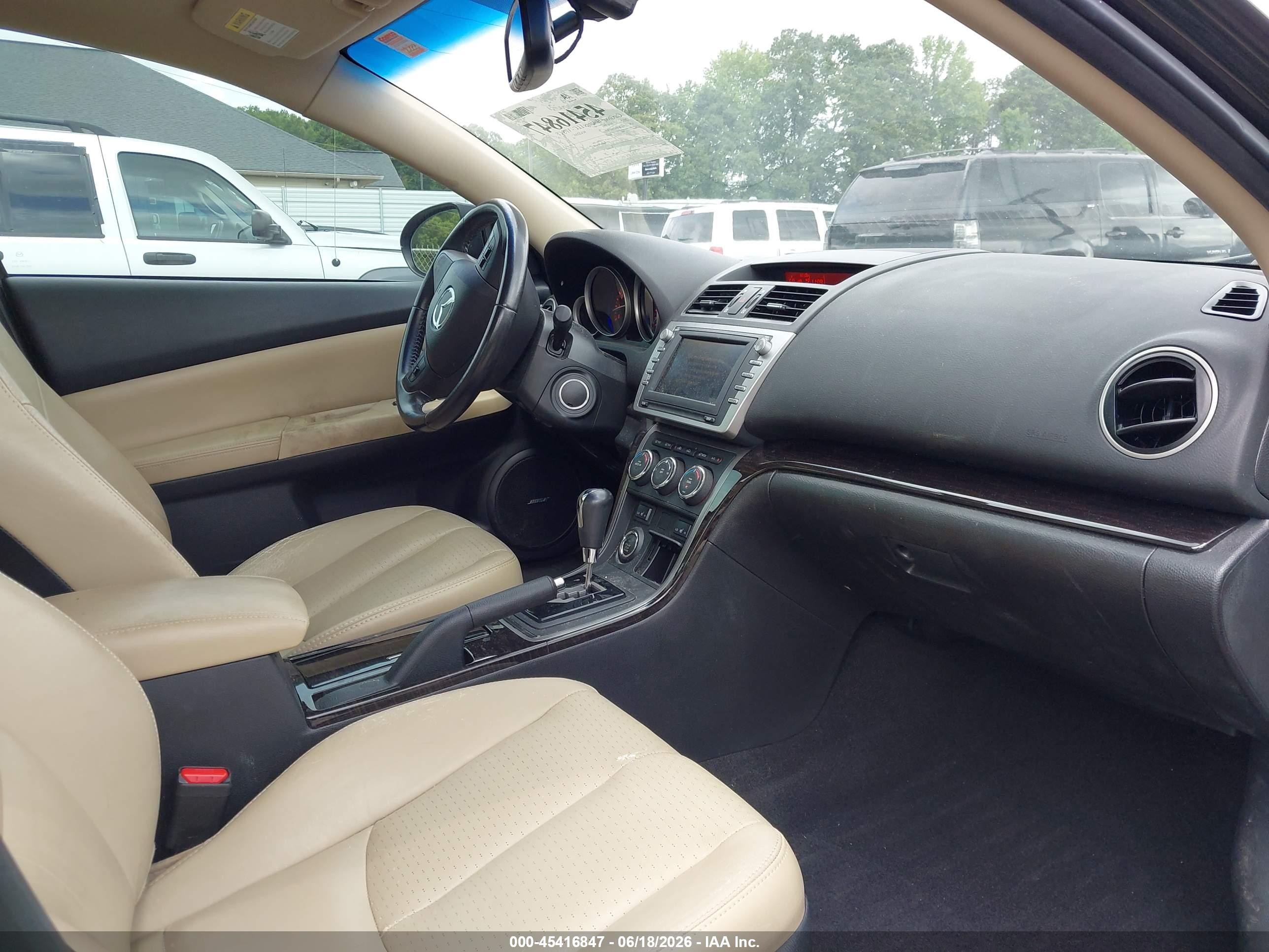 2012 Mazda Mazda6 S Grand Touring Black vin: 1YVHZ8CB8C5M01818