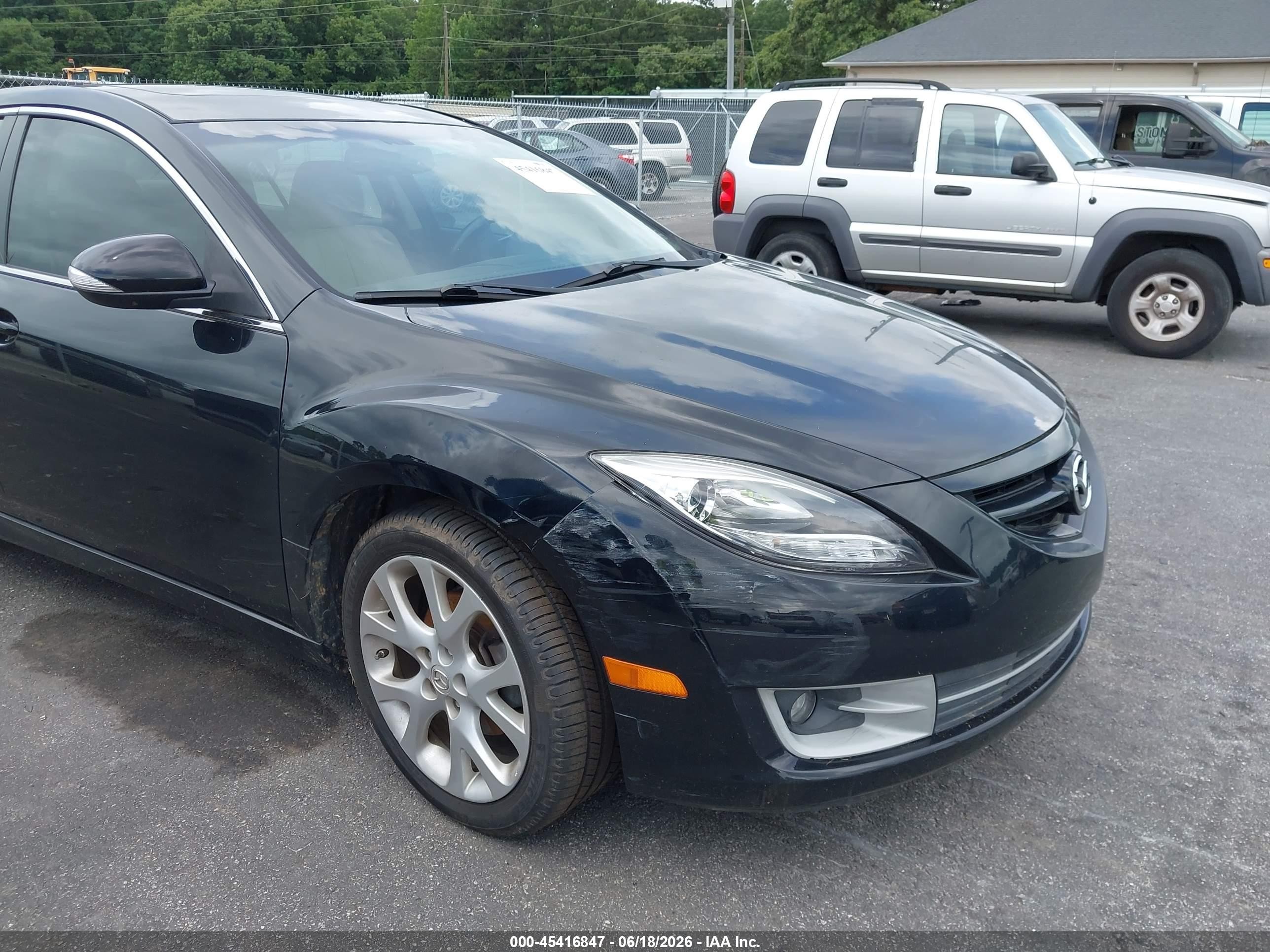 2012 Mazda Mazda6 S Grand Touring Black vin: 1YVHZ8CB8C5M01818