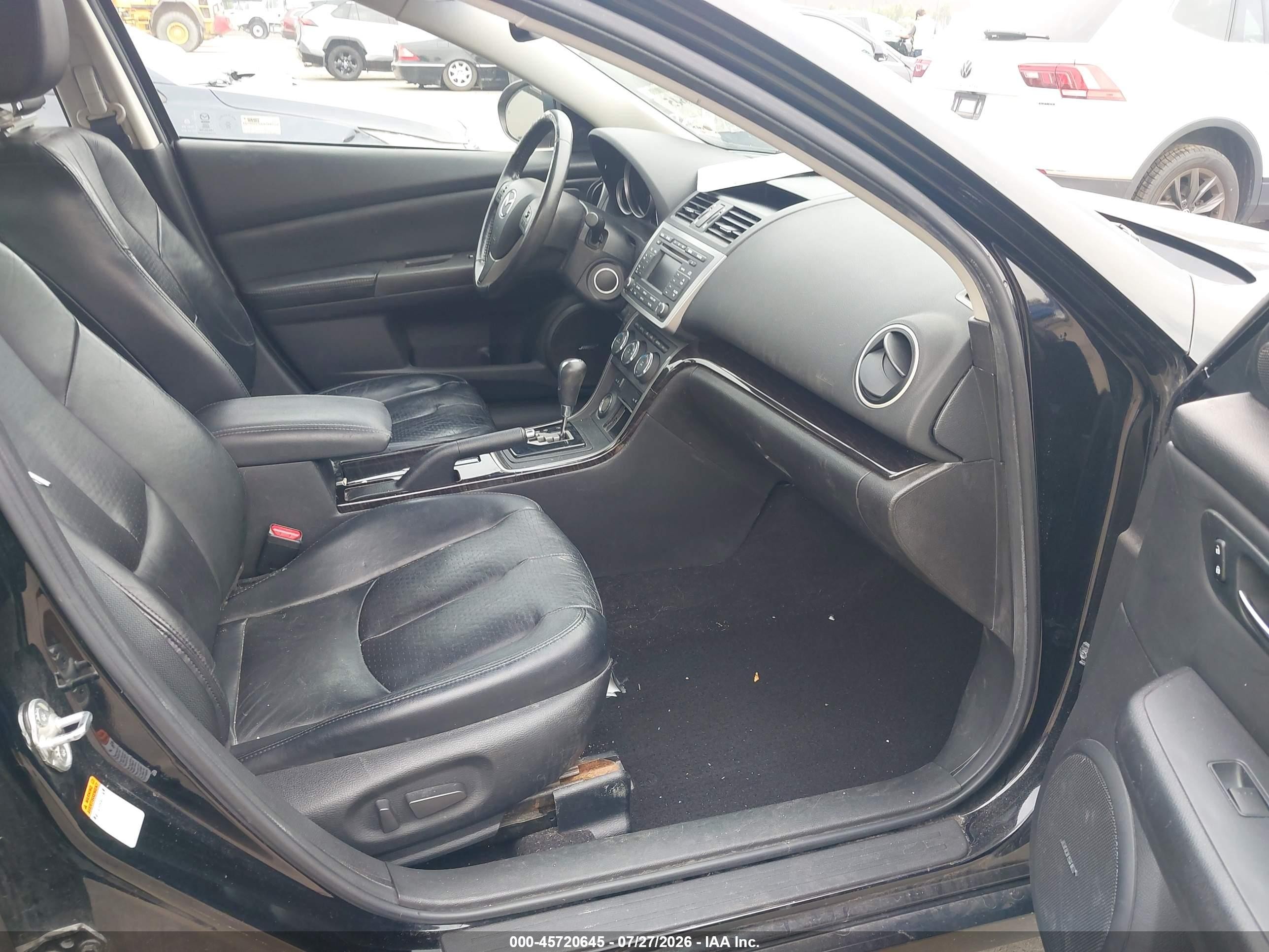 2012 Mazda Mazda6   Black vin: 1YVHZ8CB9C5M01794