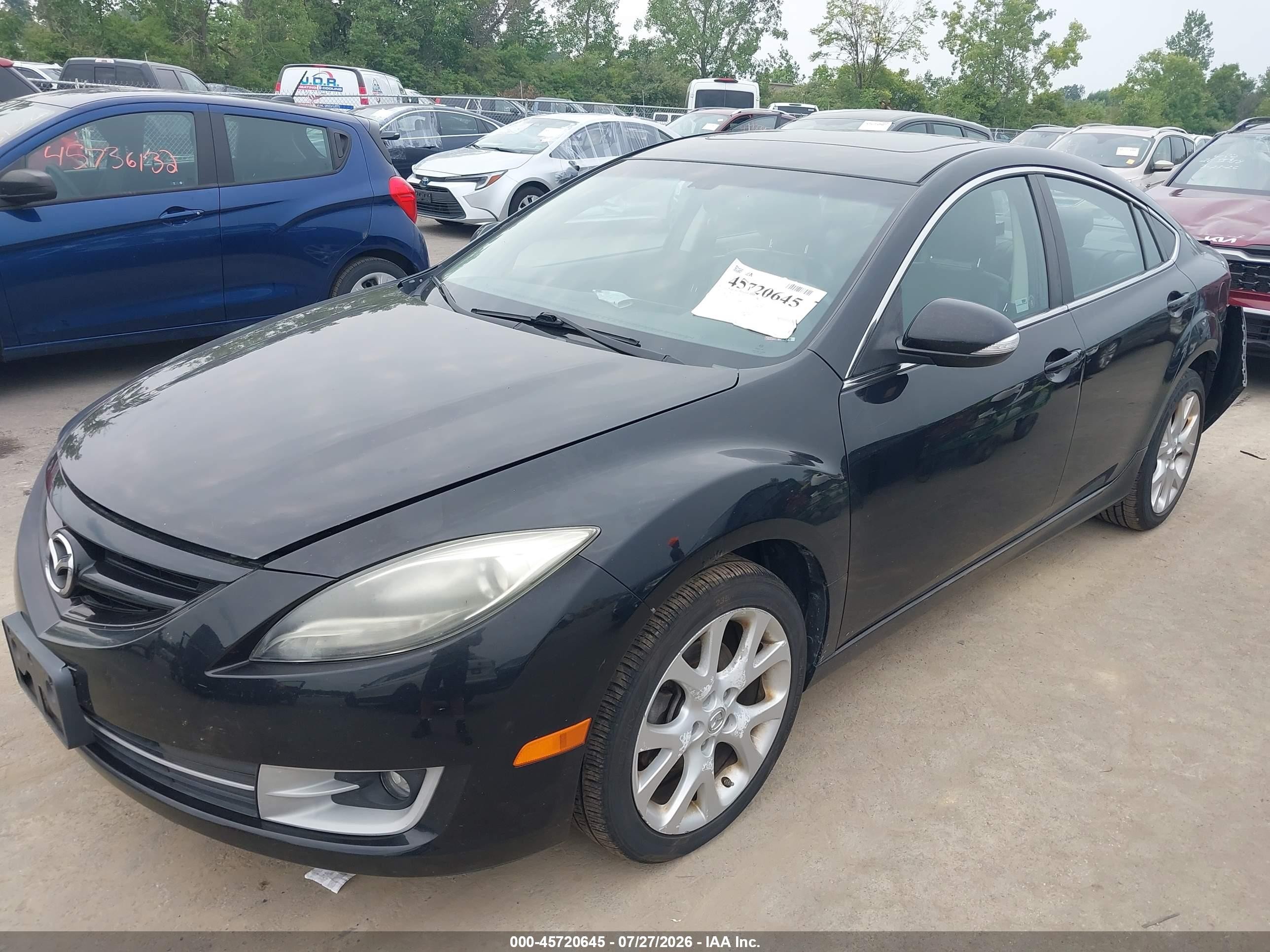 2012 Mazda Mazda6   Black vin: 1YVHZ8CB9C5M01794