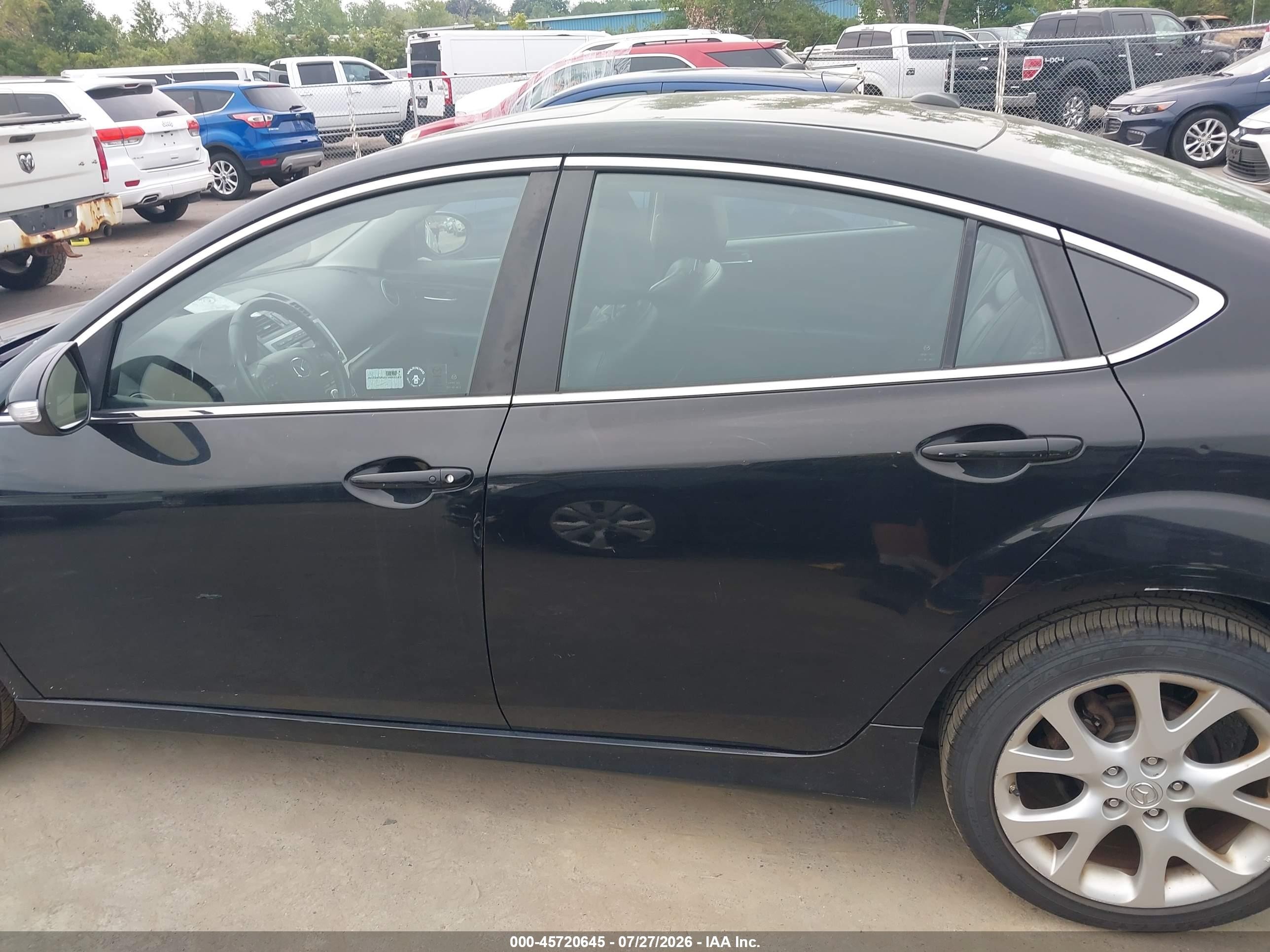 2012 Mazda Mazda6   Black vin: 1YVHZ8CB9C5M01794