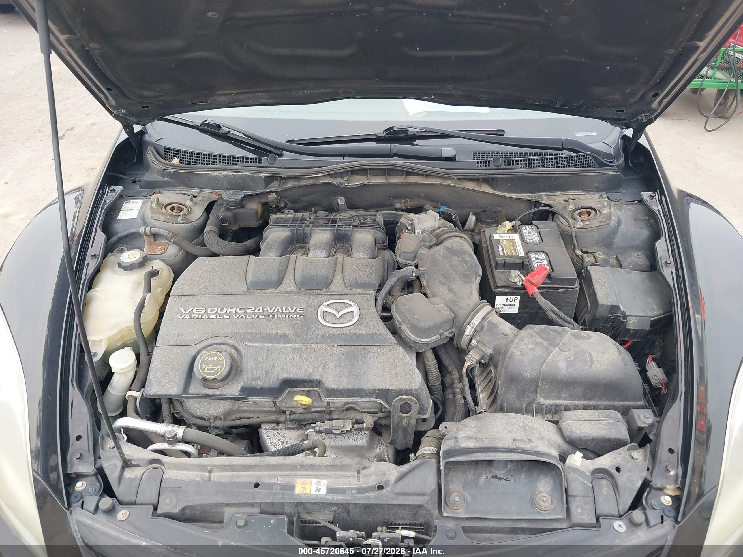 2012 Mazda Mazda6   Black vin: 1YVHZ8CB9C5M01794
