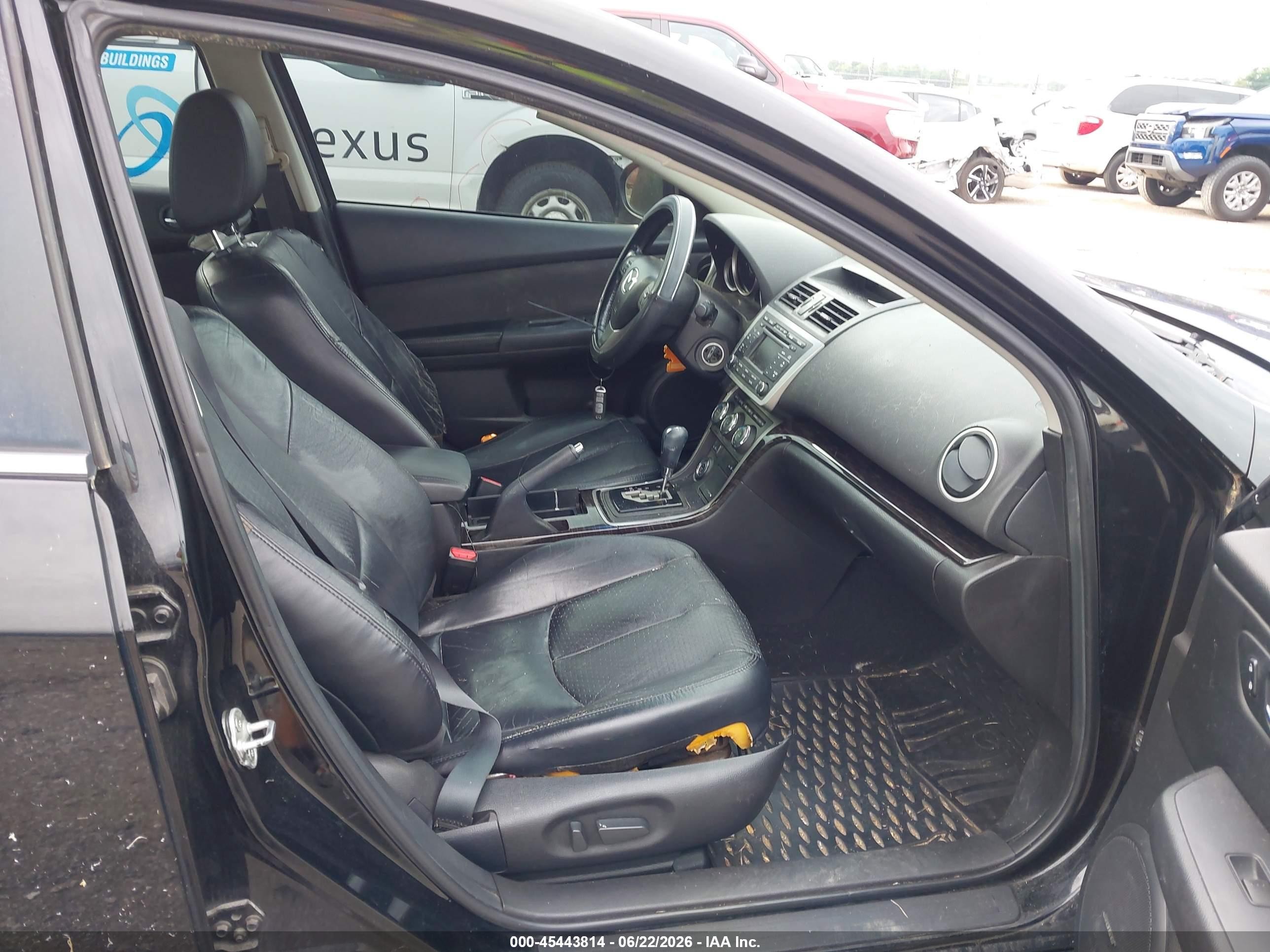 2012 Mazda Mazda6 S Grand Touring Black vin: 1YVHZ8CBXC5M25635