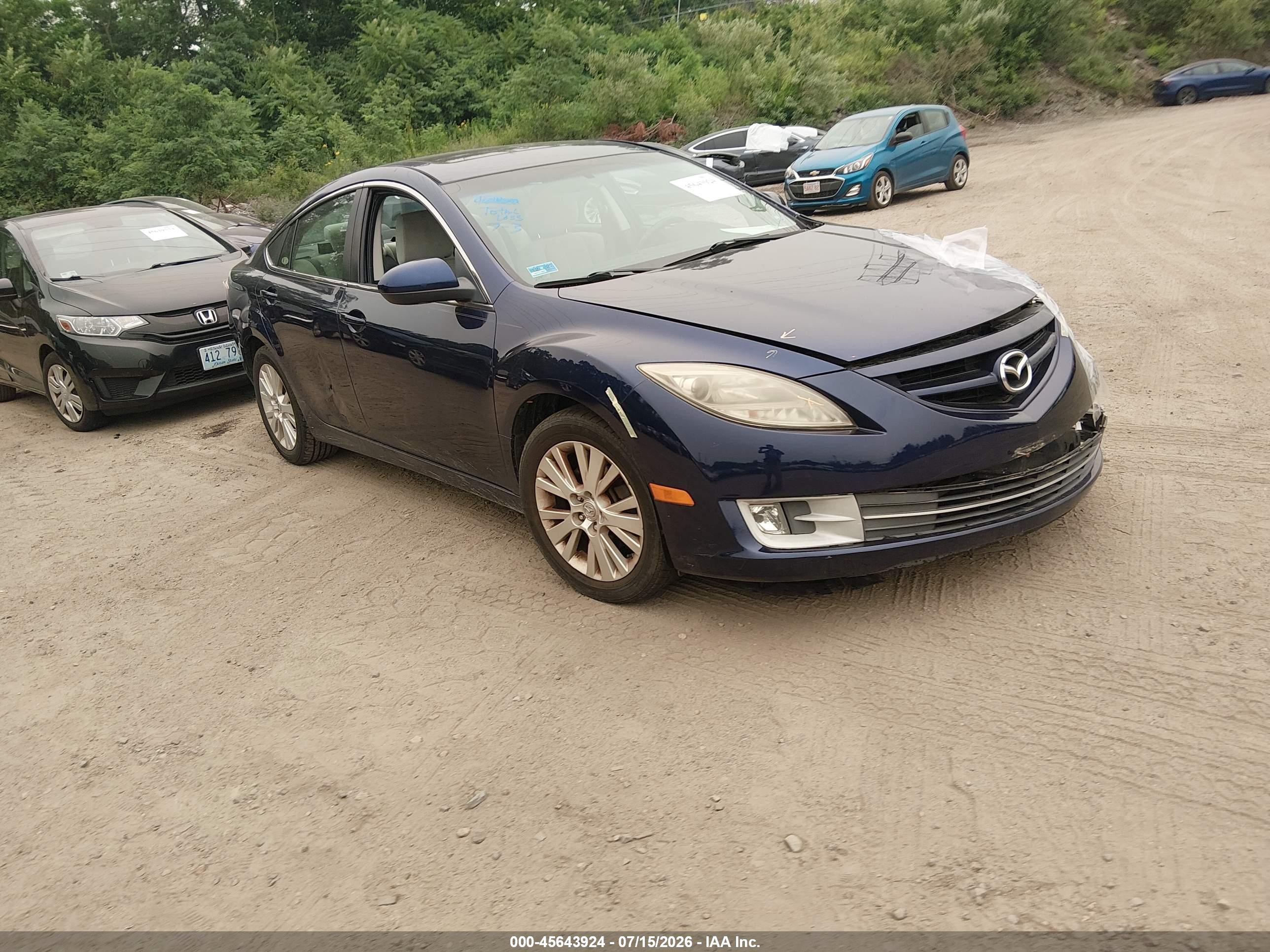 2010 Mazda Mazda6 I Touring Plus Blue vin: 1YVHZ8CH1A5M06828