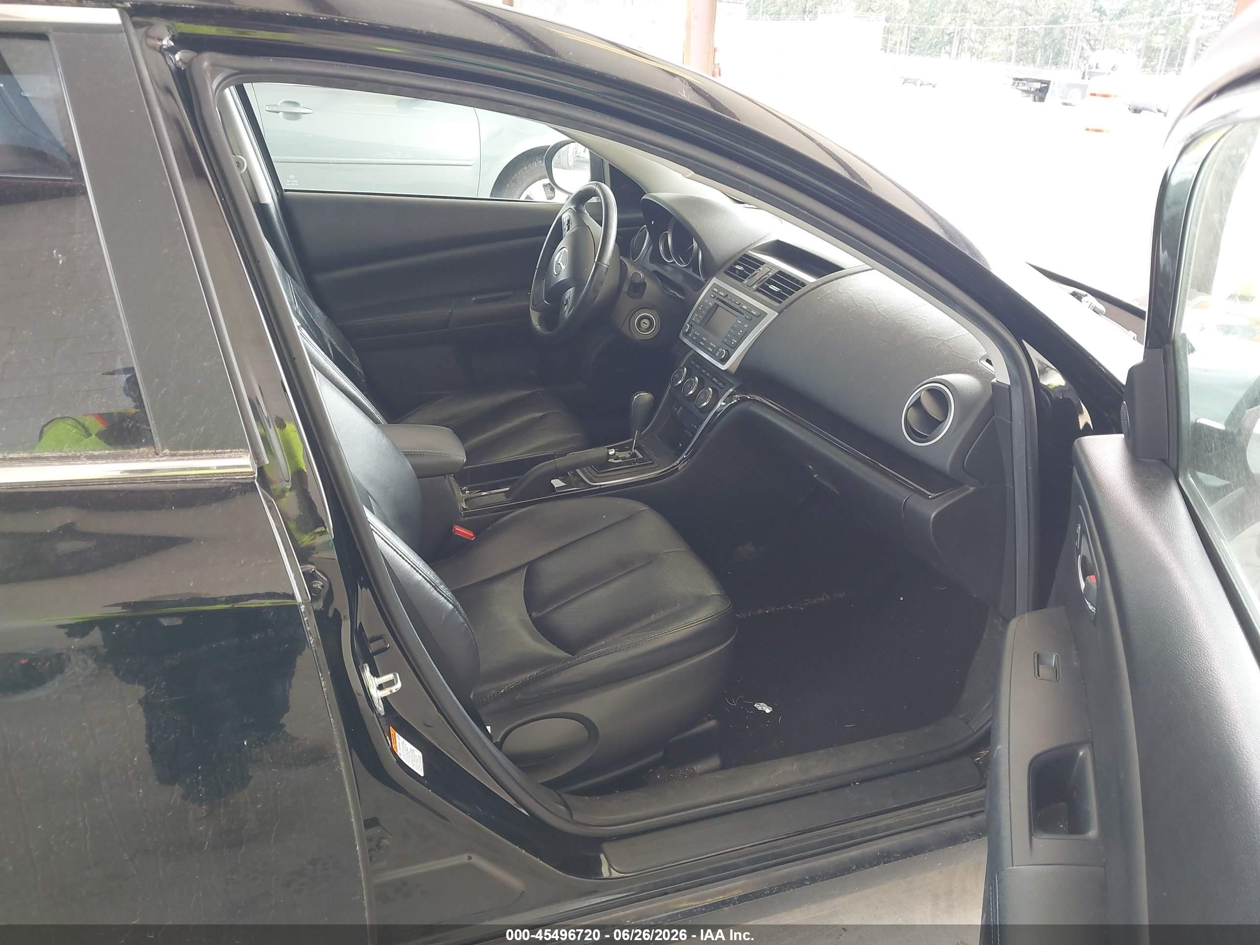 2012 Mazda Mazda6 I Grand Touring Black vin: 1YVHZ8CH3C5M06381
