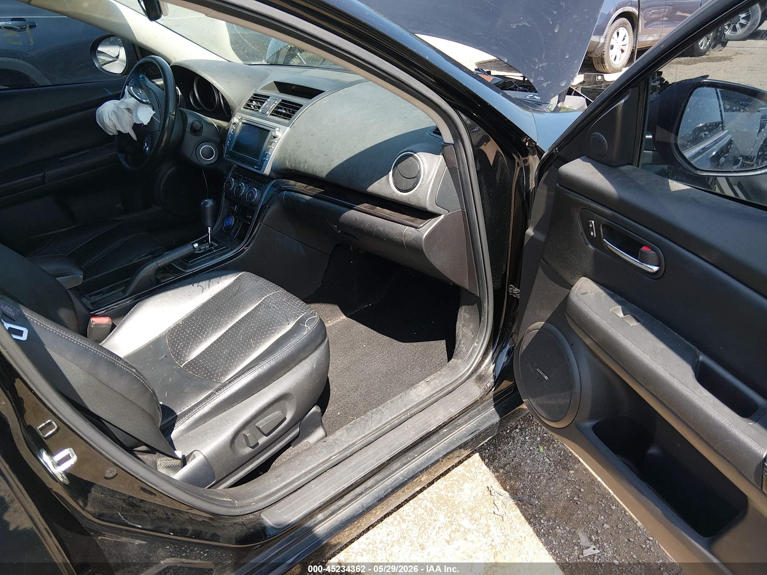 2012 Mazda Mazda6 I Grand Touring Black vin: 1YVHZ8CH3C5M34567