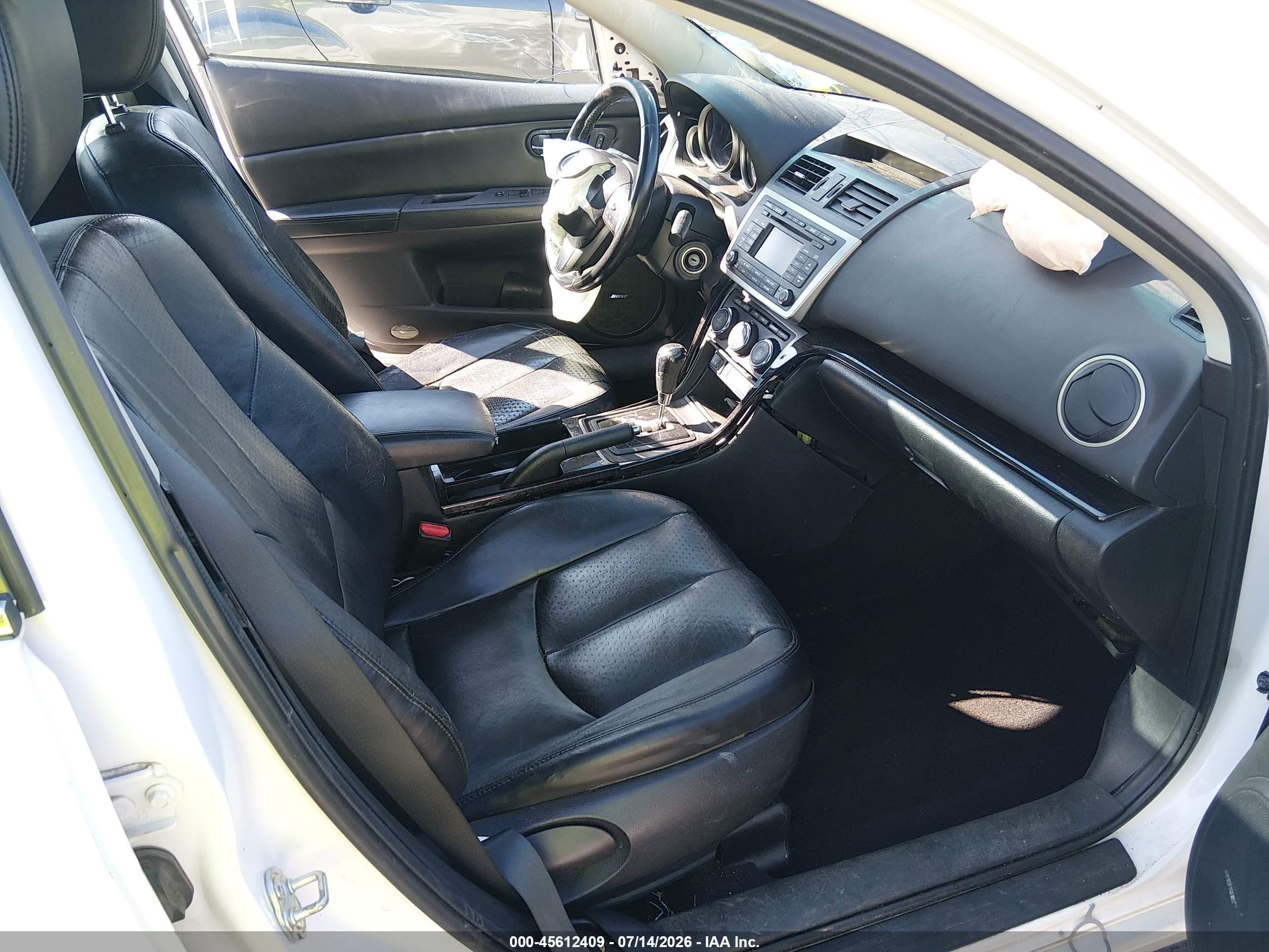 2013 Mazda Mazda6 I Grand Touring White vin: 1YVHZ8CH5D5M03516