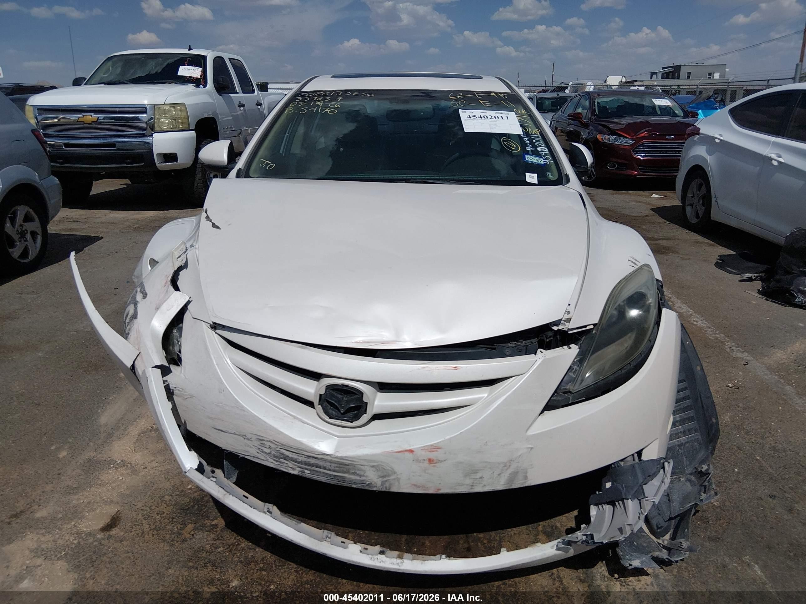 2013 Mazda Mazda6 I Grand Touring Белый vin: 1YVHZ8CH6D5M13682