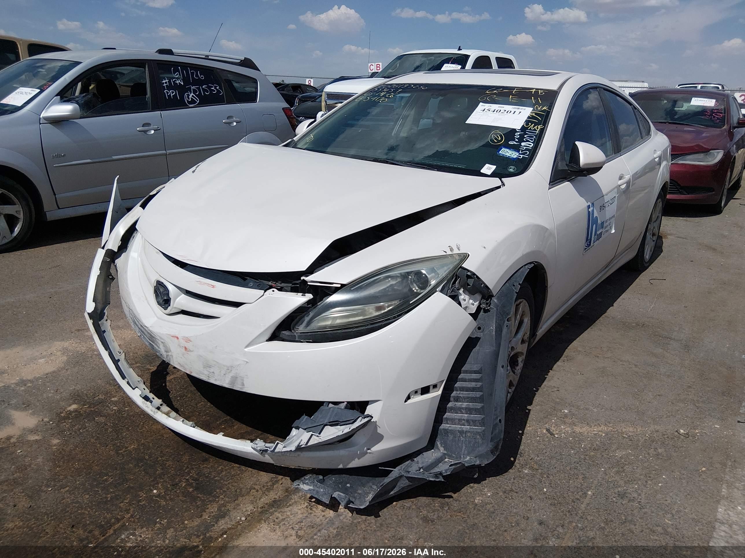 2013 Mazda Mazda6 I Grand Touring Белый vin: 1YVHZ8CH6D5M13682