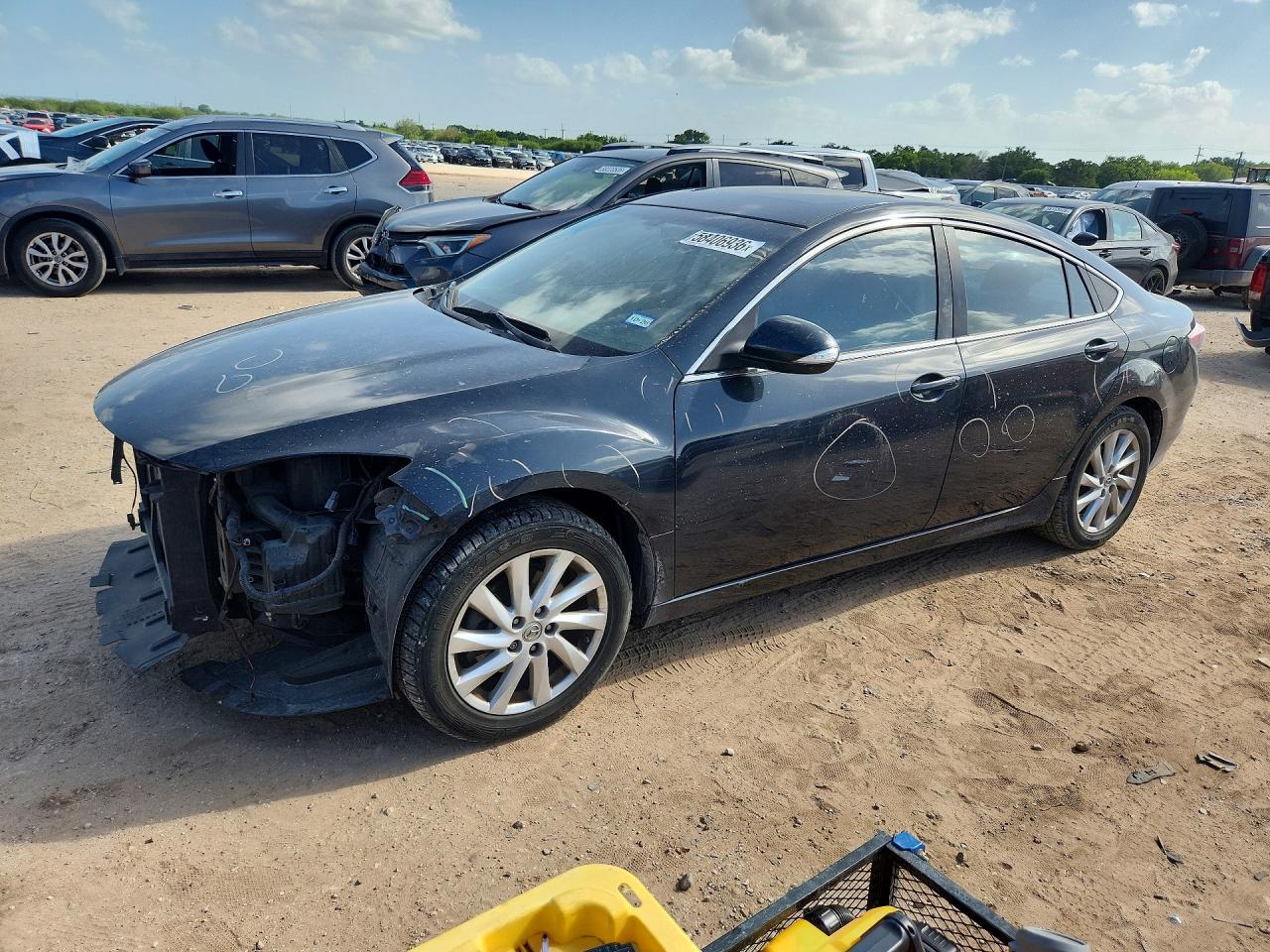 2012 Mazda 6 I Черный vin: 1YVHZ8CH7C5M31607