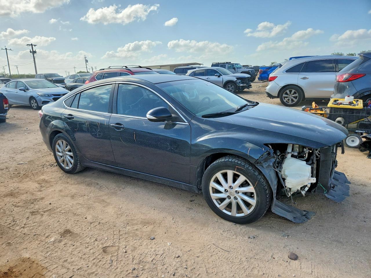 2012 Mazda 6 I Черный vin: 1YVHZ8CH7C5M31607
