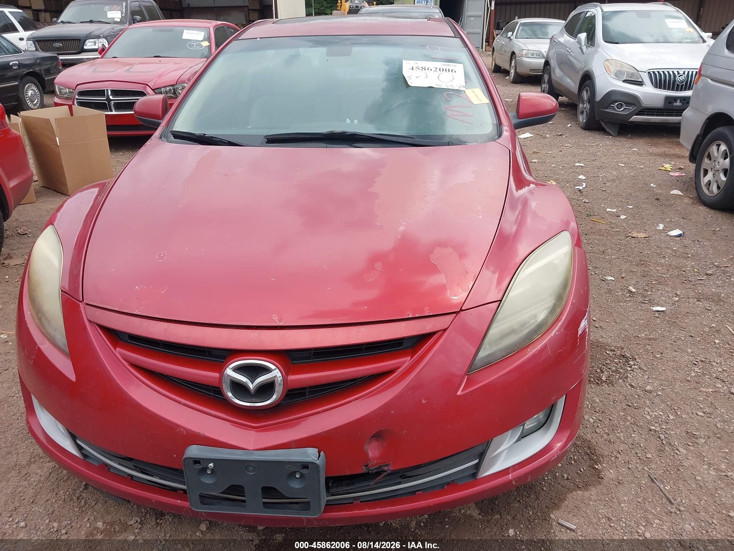 2010 Mazda Mazda6 I Grand Touring Красный vin: 1YVHZ8CH8A5M24419