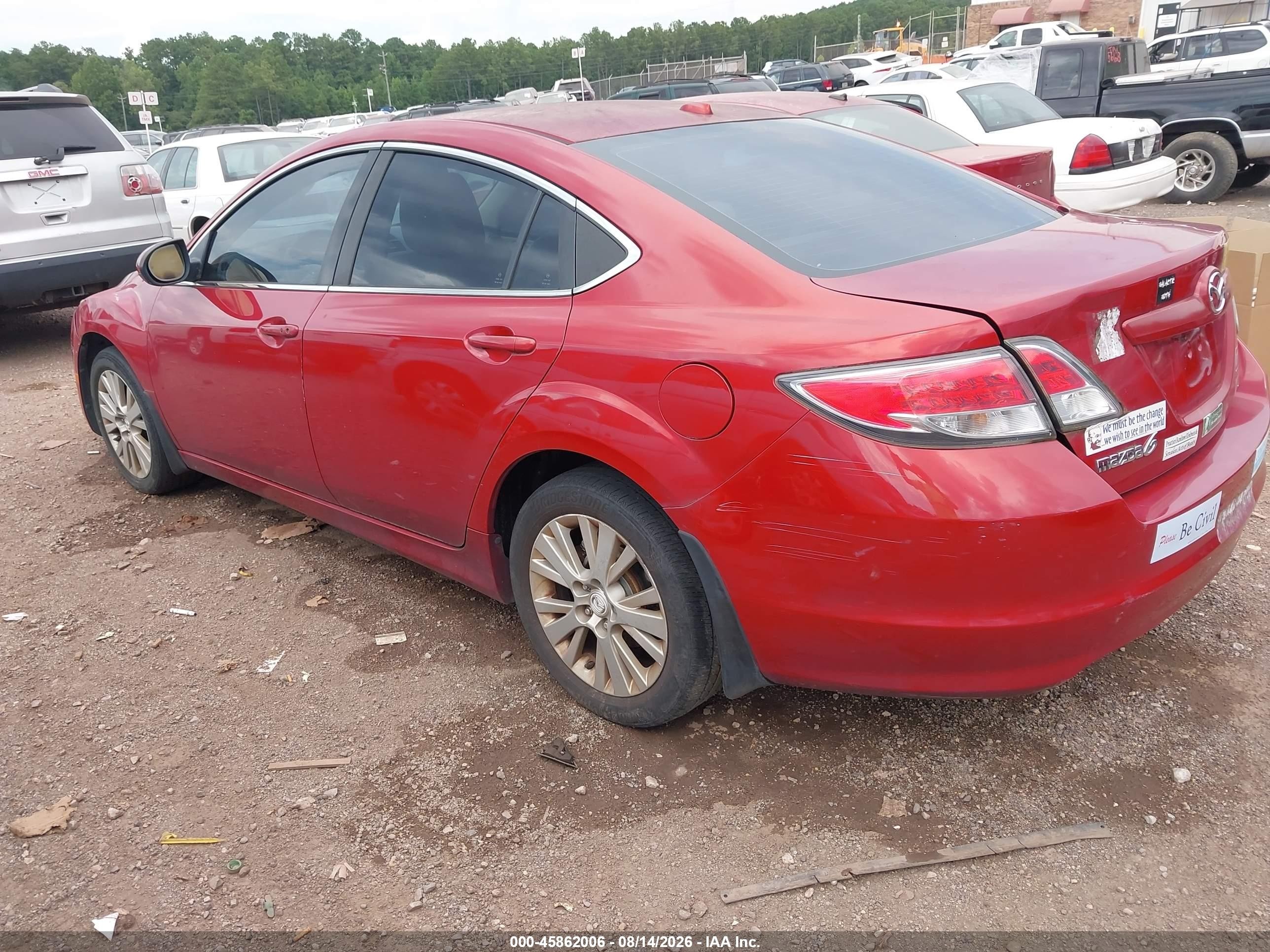 2010 Mazda Mazda6 I Grand Touring Красный vin: 1YVHZ8CH8A5M24419