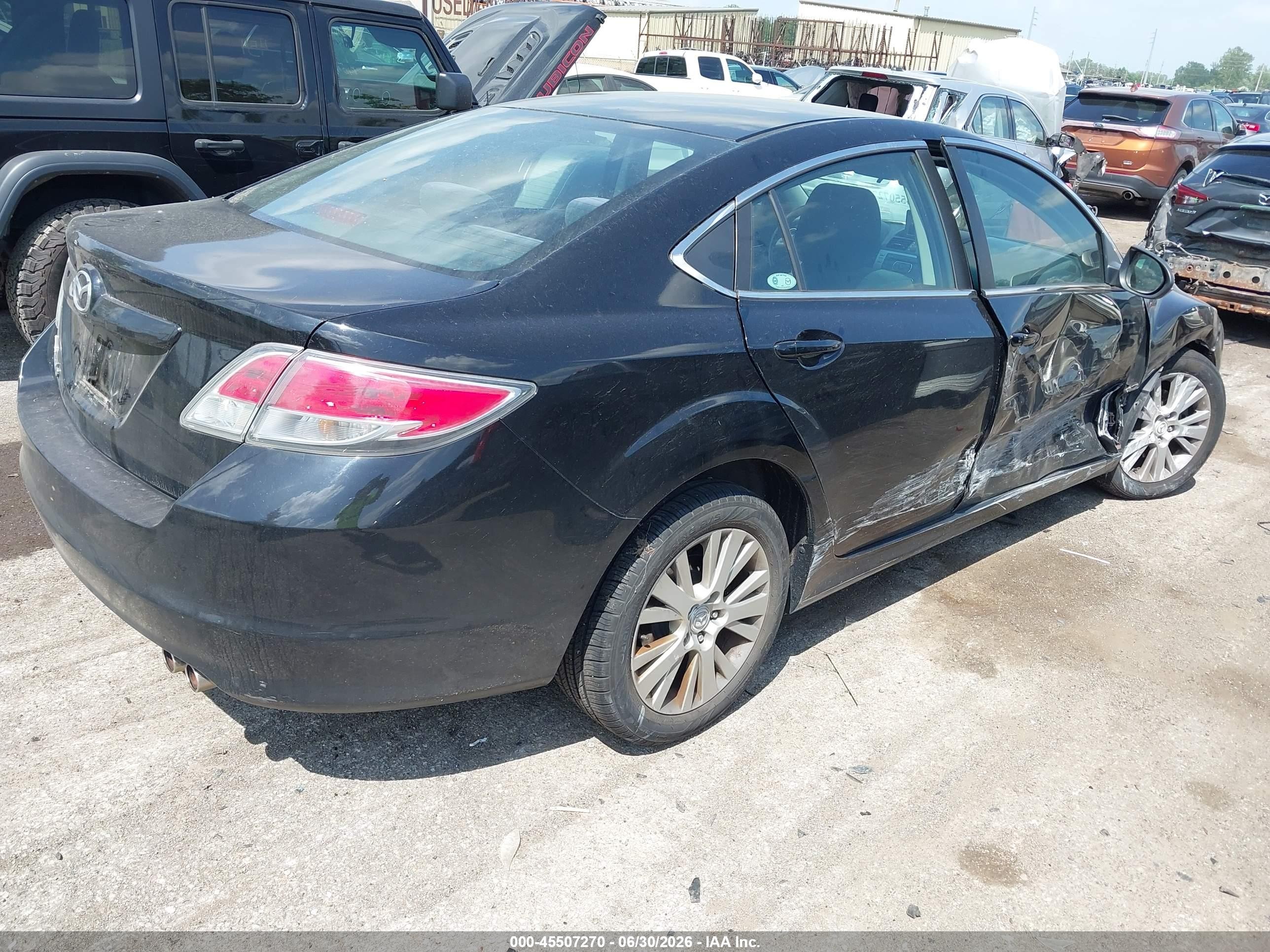2010 Mazda Mazda6 I Touring Black vin: 1YVHZ8CHXA5M49970