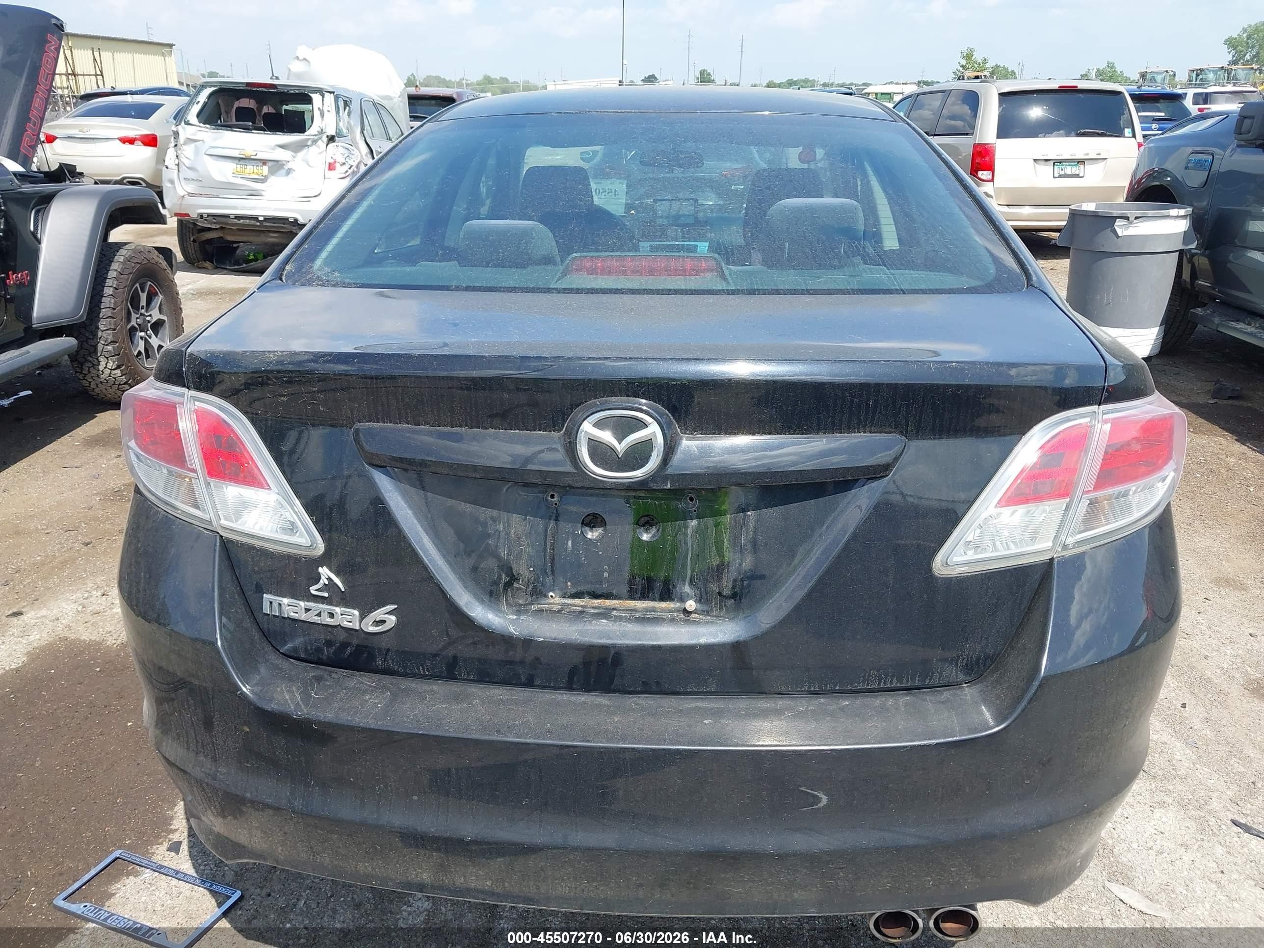 2010 Mazda Mazda6 I Touring Black vin: 1YVHZ8CHXA5M49970