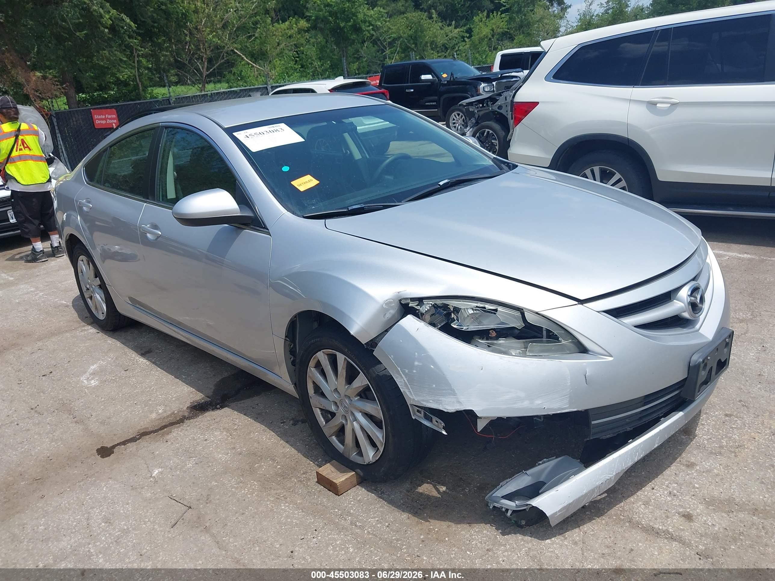 2012 Mazda Mazda6 I Touring Silver vin: 1YVHZ8DH0C5M20740