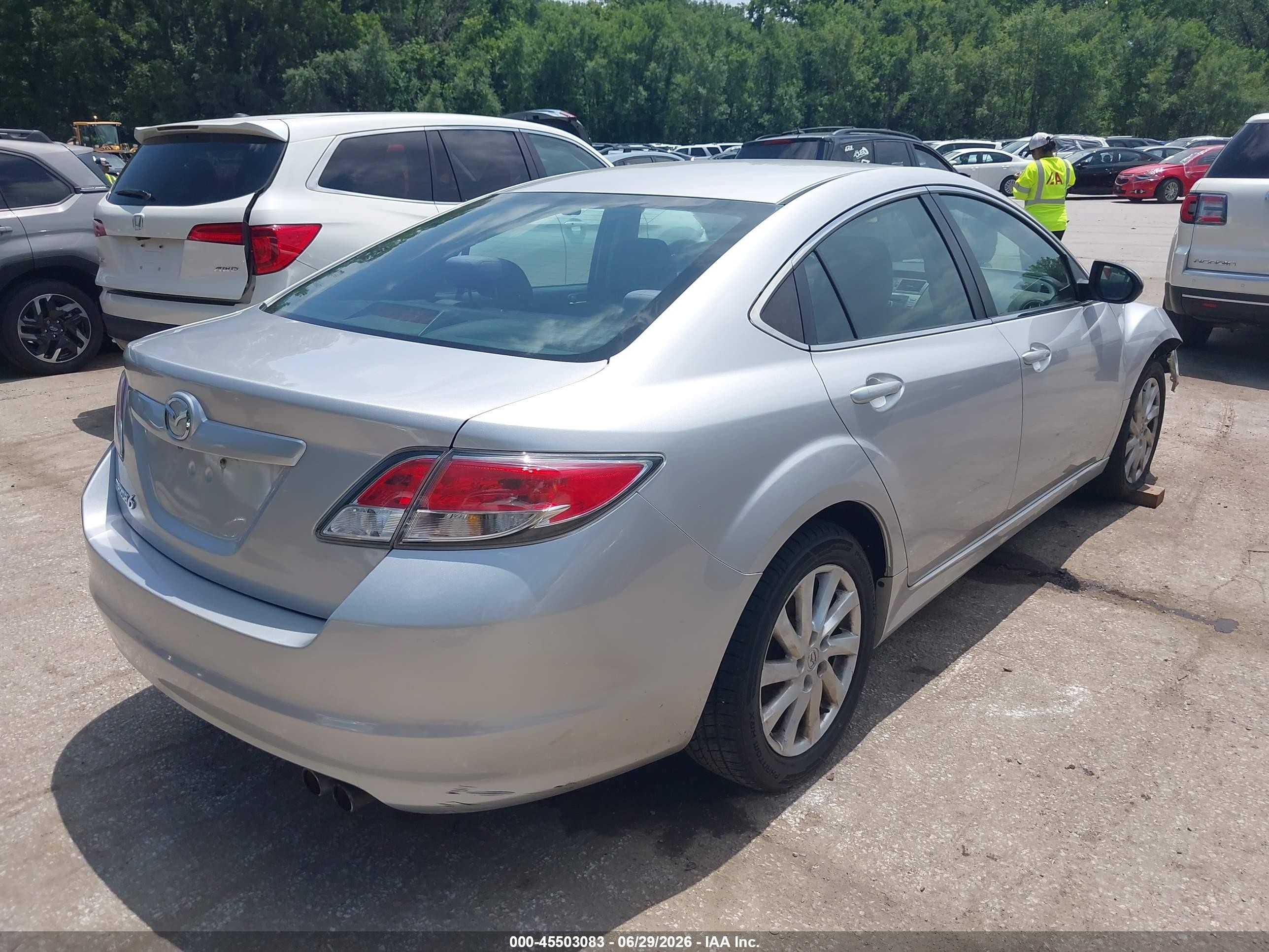 2012 Mazda Mazda6 I Touring Silver vin: 1YVHZ8DH0C5M20740