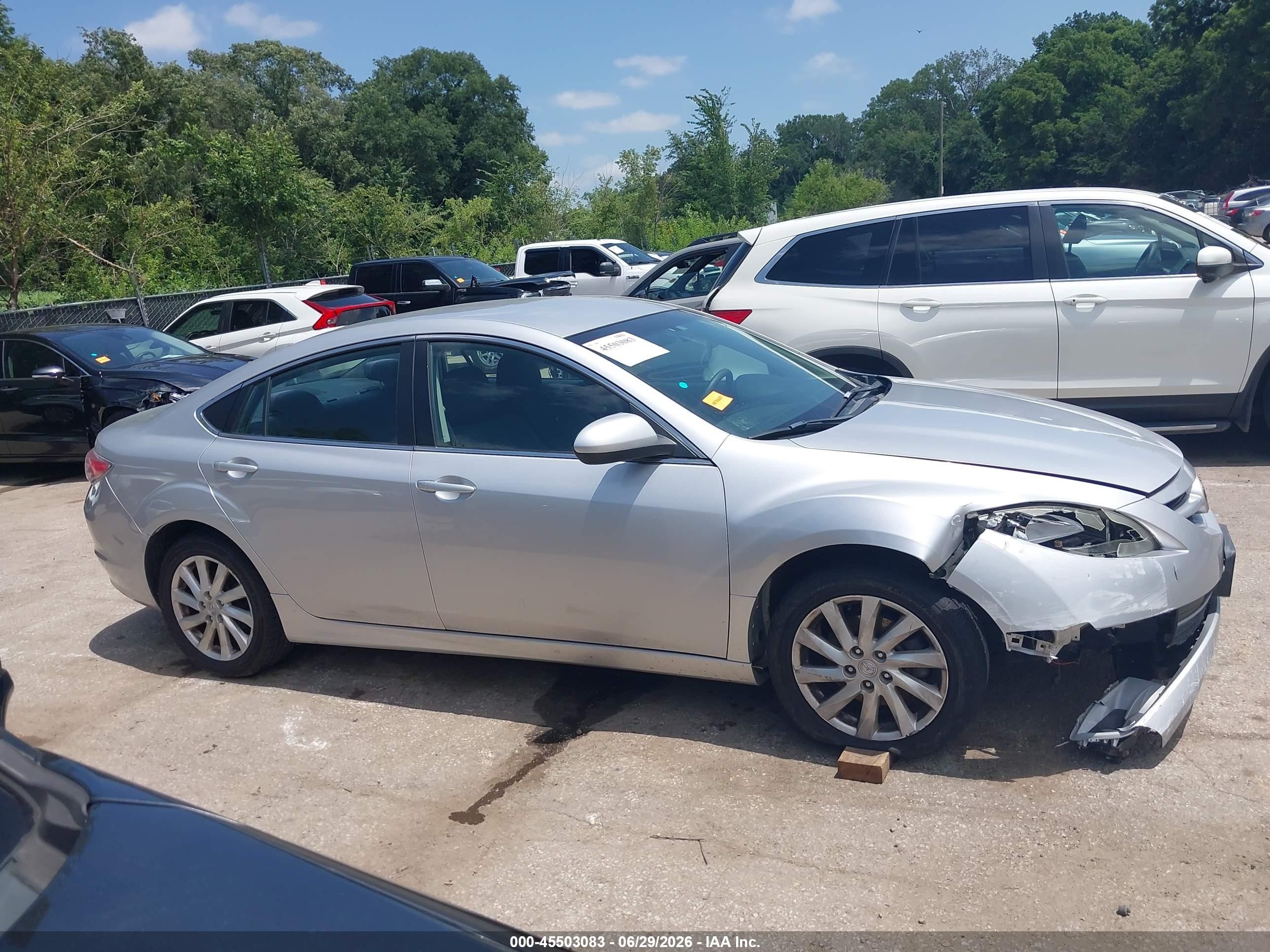 2012 Mazda Mazda6 I Touring Silver vin: 1YVHZ8DH0C5M20740