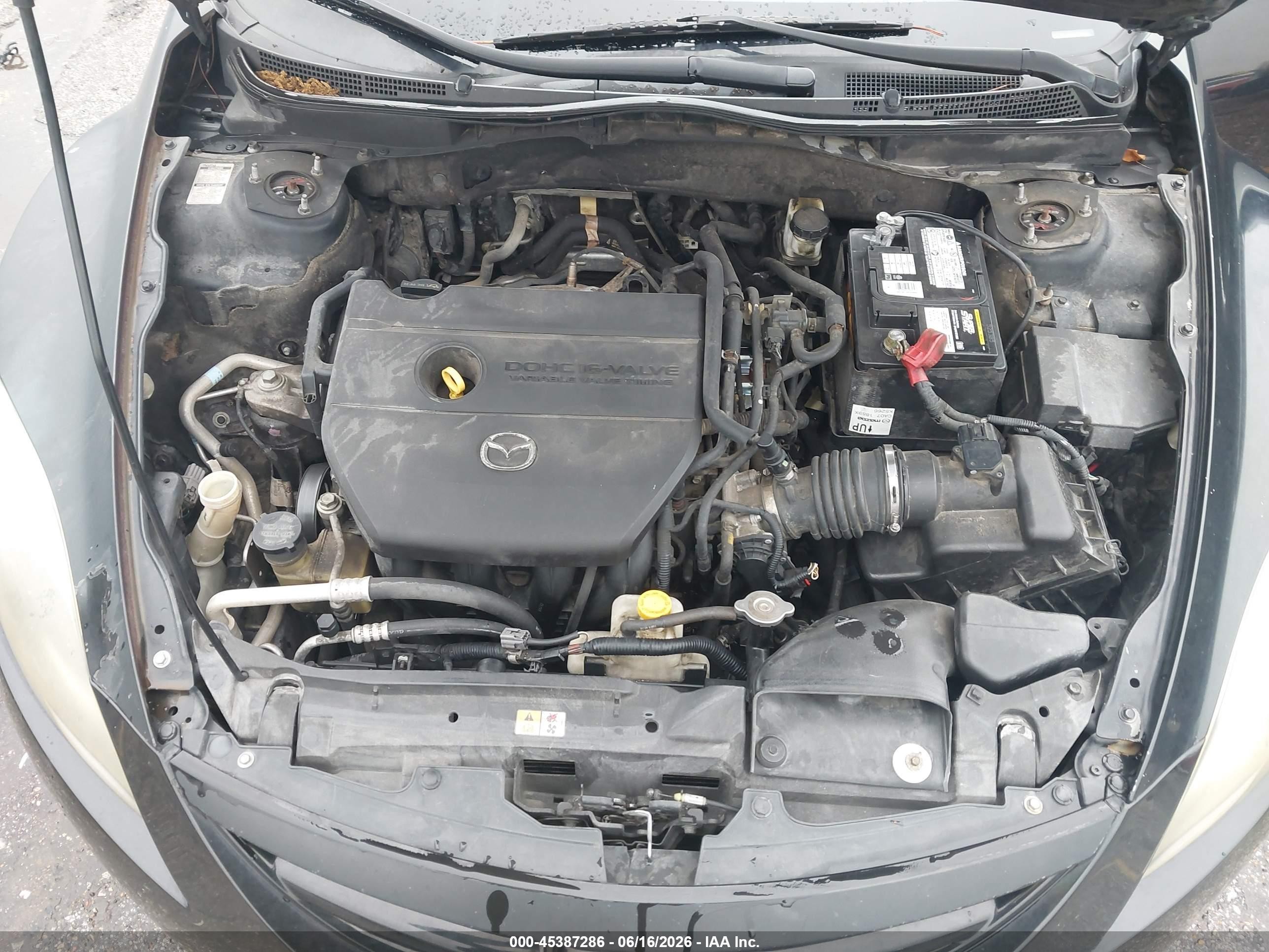 2013 Mazda Mazda6   Black vin: 1YVHZ8DH0D5M15281