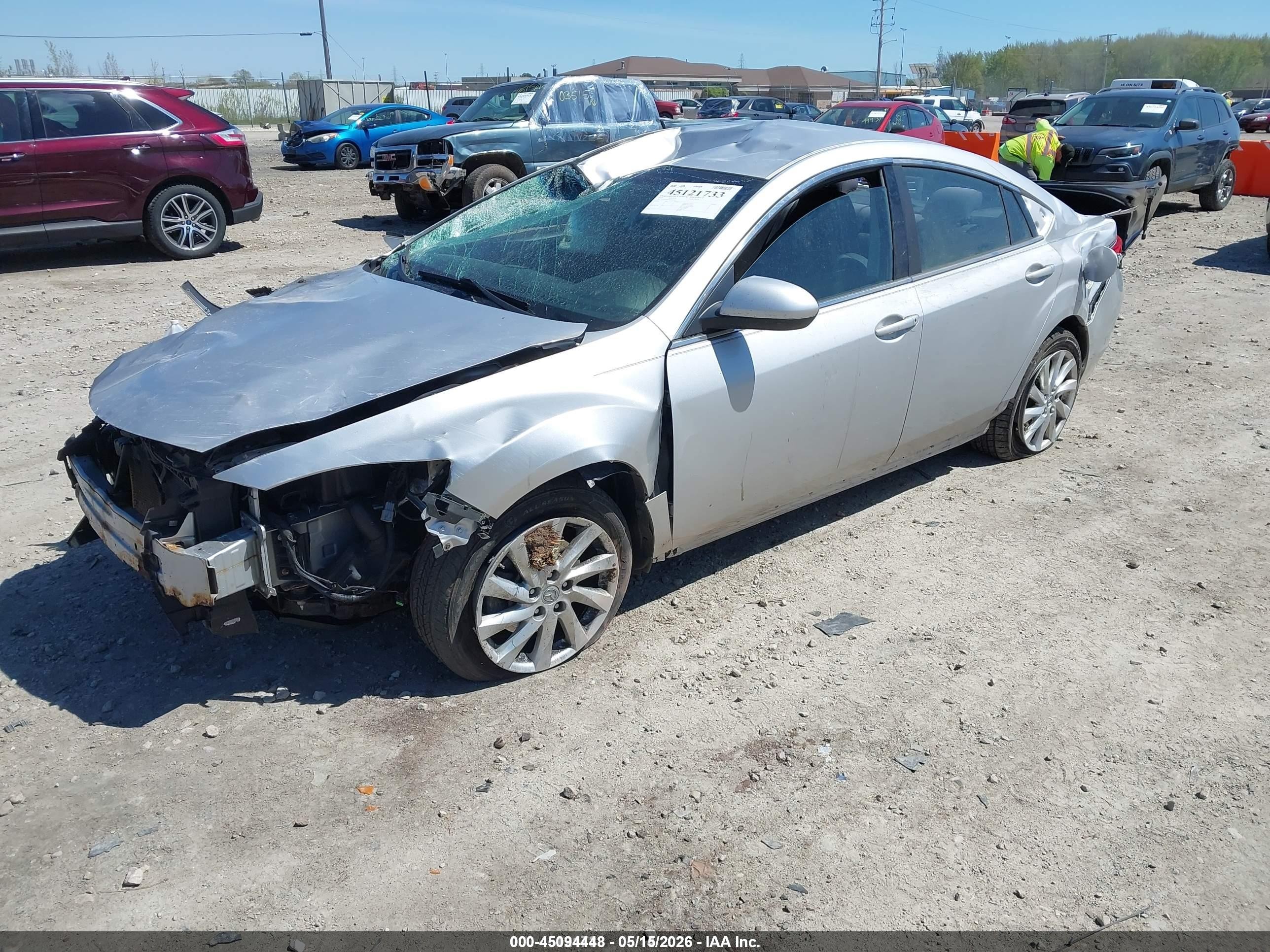 2012 Mazda Mazda6 I Touring Gray vin: 1YVHZ8DH1C5M18589
