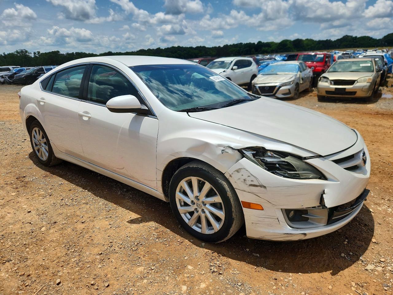 2012 Mazda 6 I White vin: 1YVHZ8DH1C5M18849