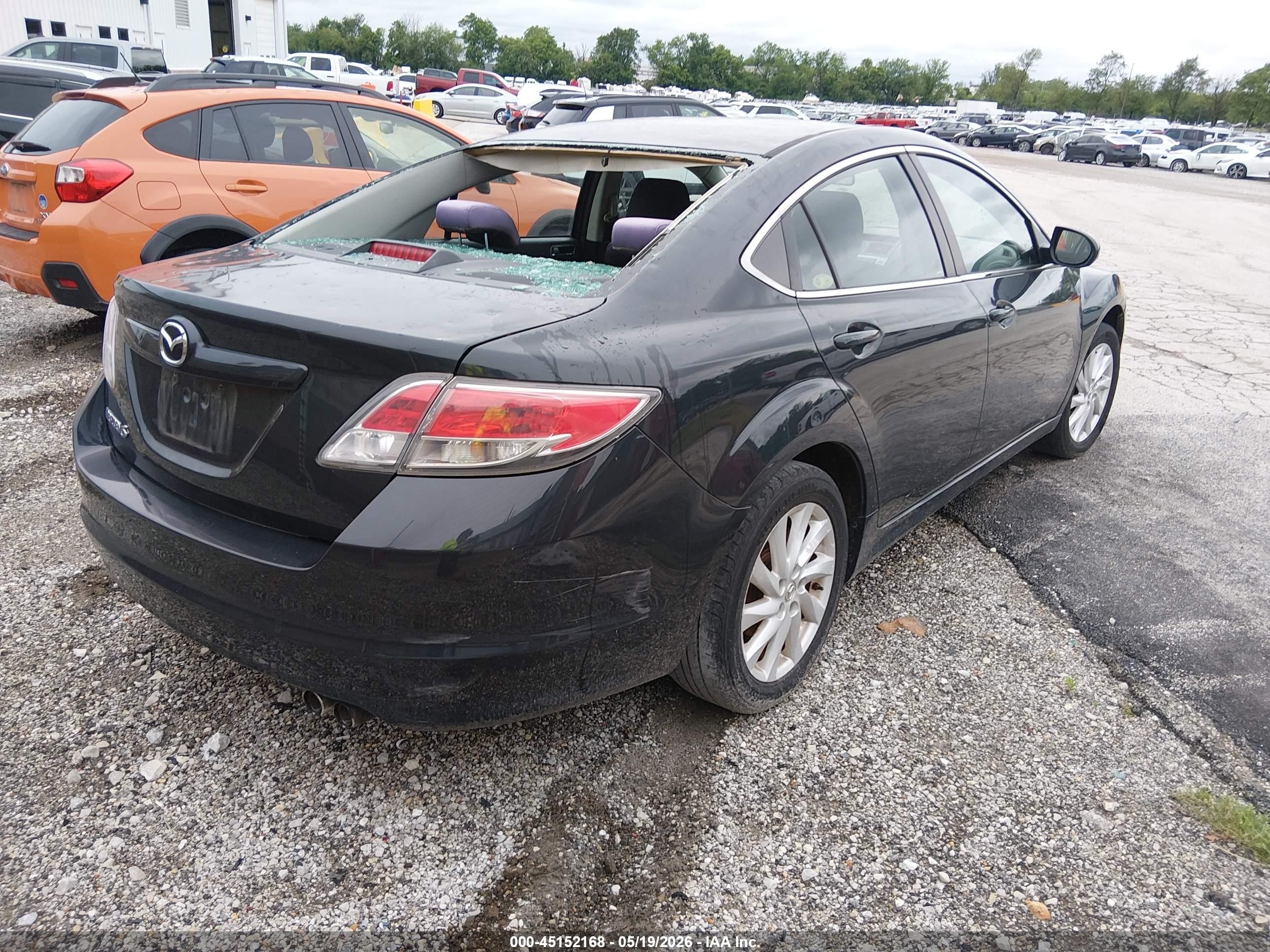 2012 Mazda Mazda6 I Touring Black vin: 1YVHZ8DH1C5M28846