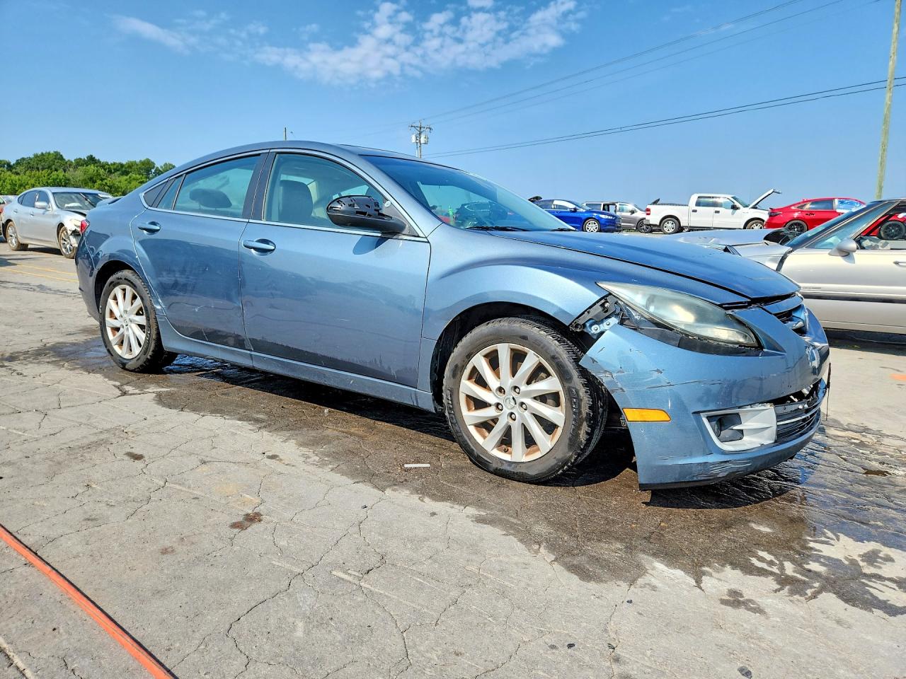 2012 Mazda 6 I Blue vin: 1YVHZ8DH1C5M34503