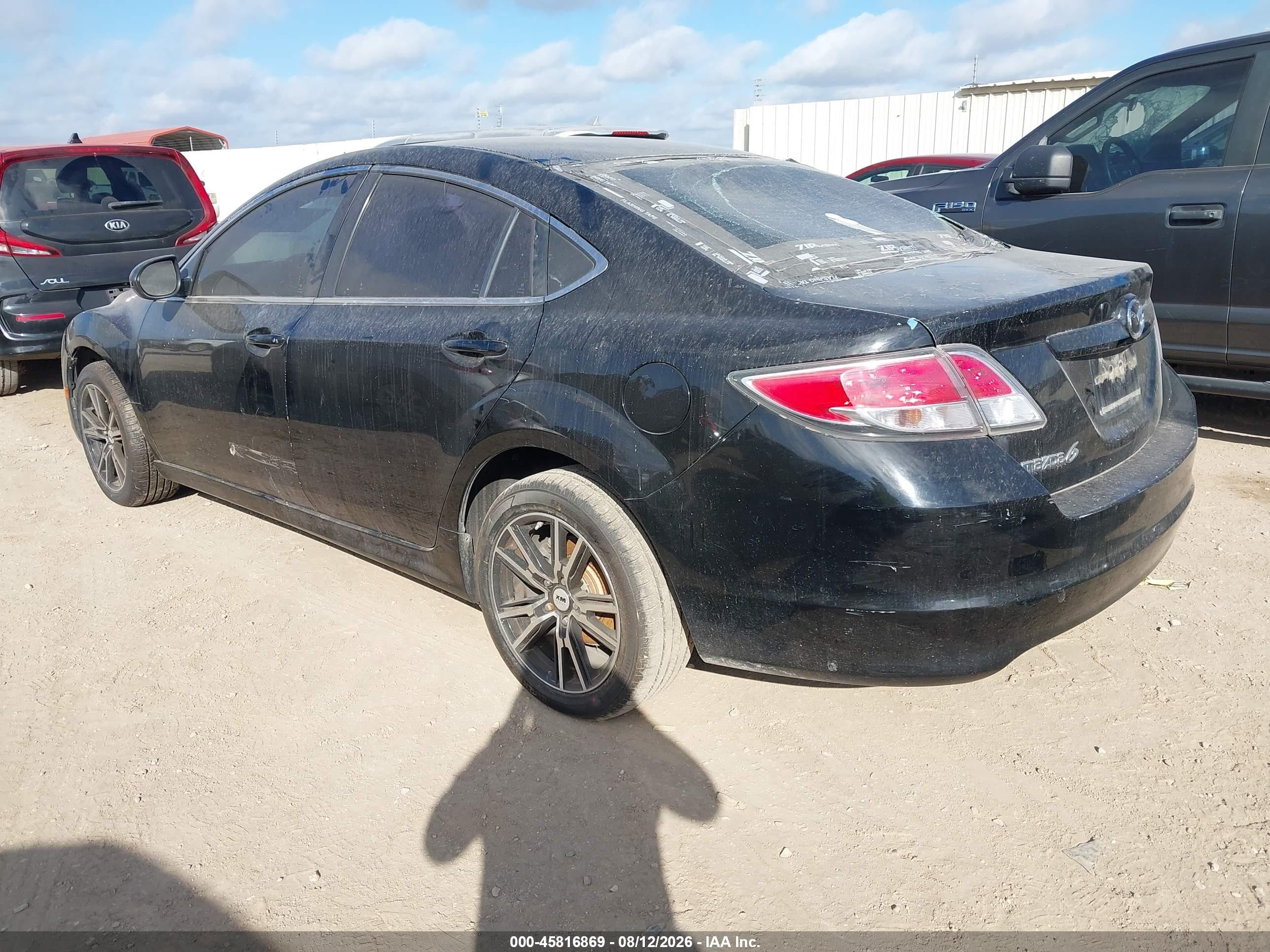 2012 Mazda Mazda6 I Touring Black vin: 1YVHZ8DH2C5M22814