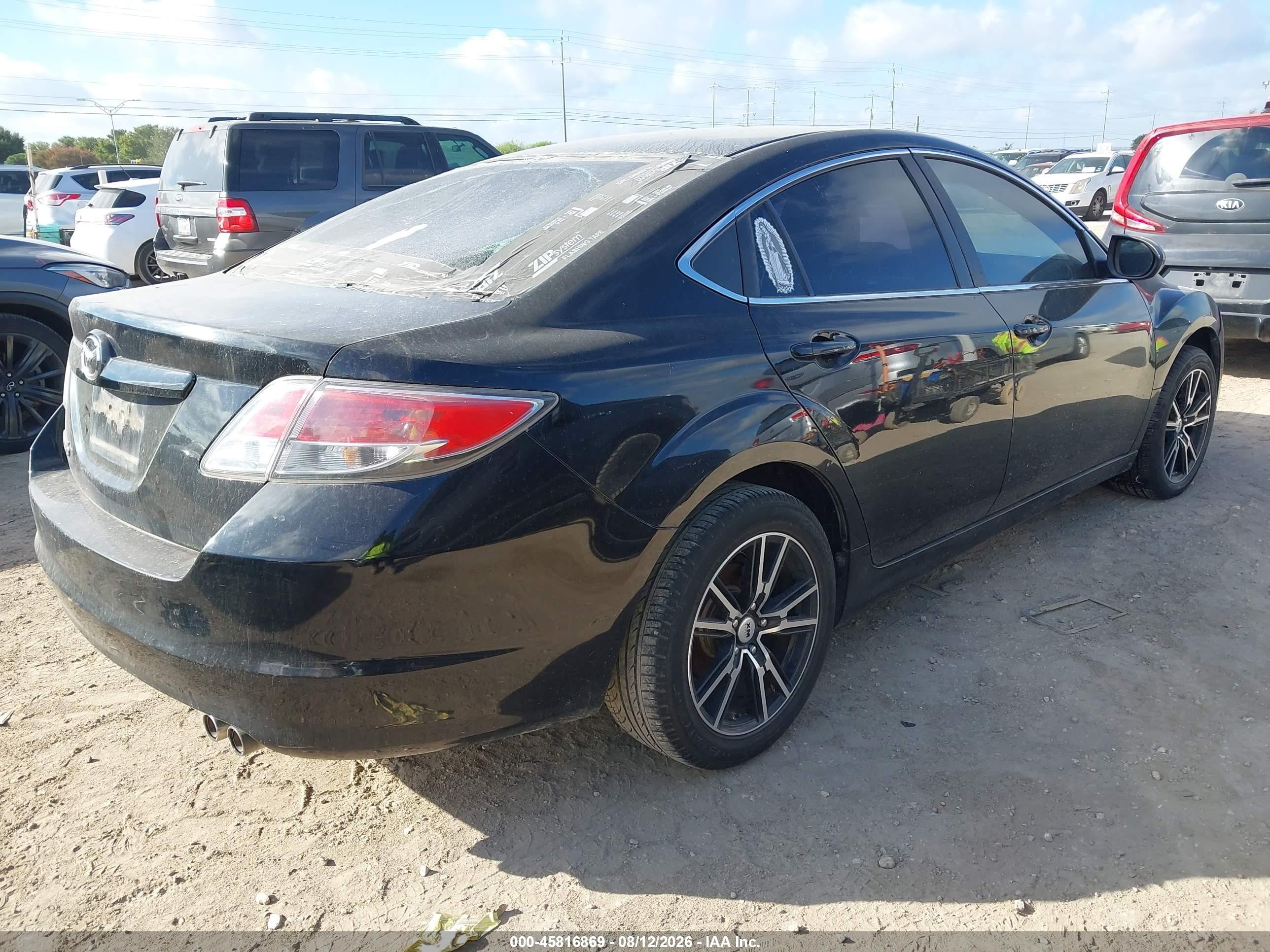 2012 Mazda Mazda6 I Touring Black vin: 1YVHZ8DH2C5M22814