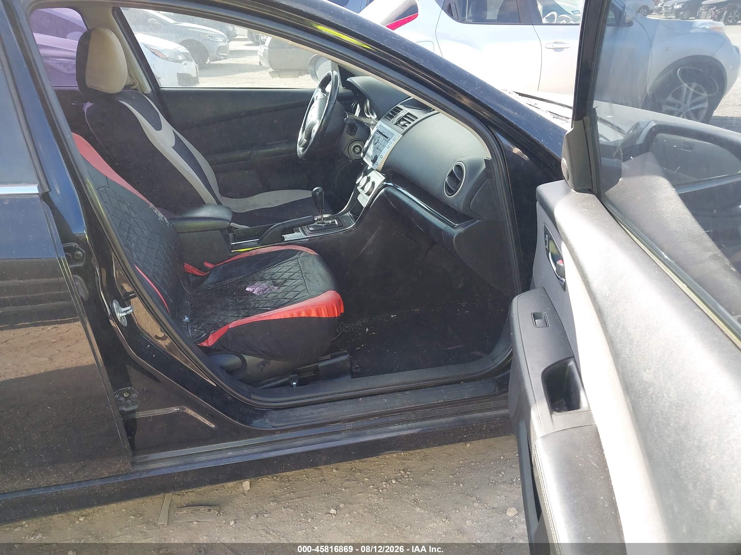 2012 Mazda Mazda6 I Touring Black vin: 1YVHZ8DH2C5M22814