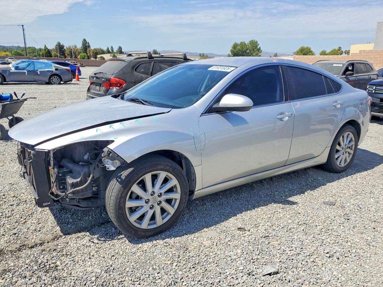 2012 Mazda 6 I Silver vin: 1YVHZ8DH2C5M27334