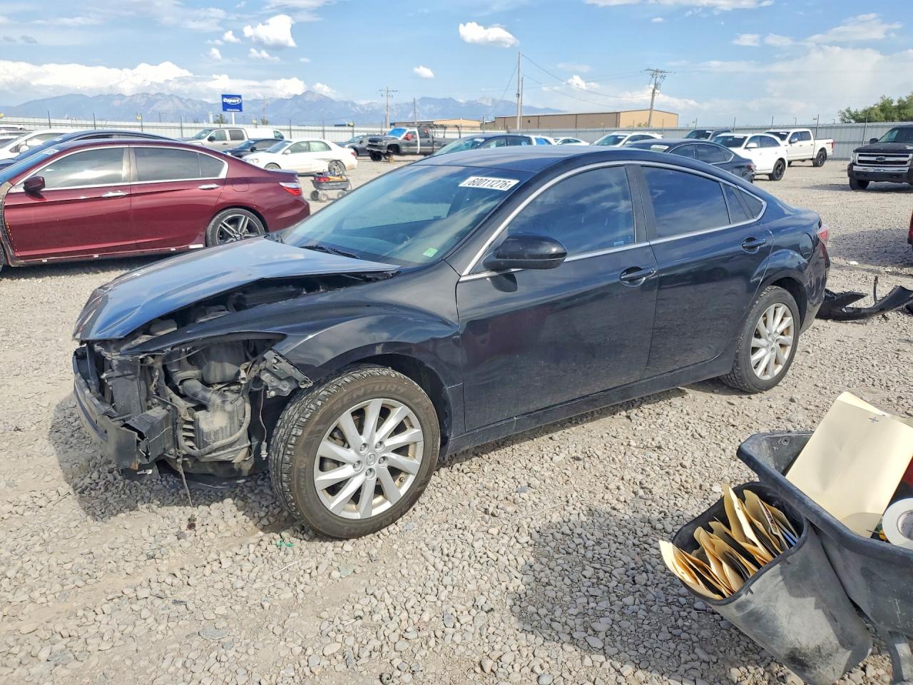 2012 Mazda 6 I Черный vin: 1YVHZ8DH3C5M32655