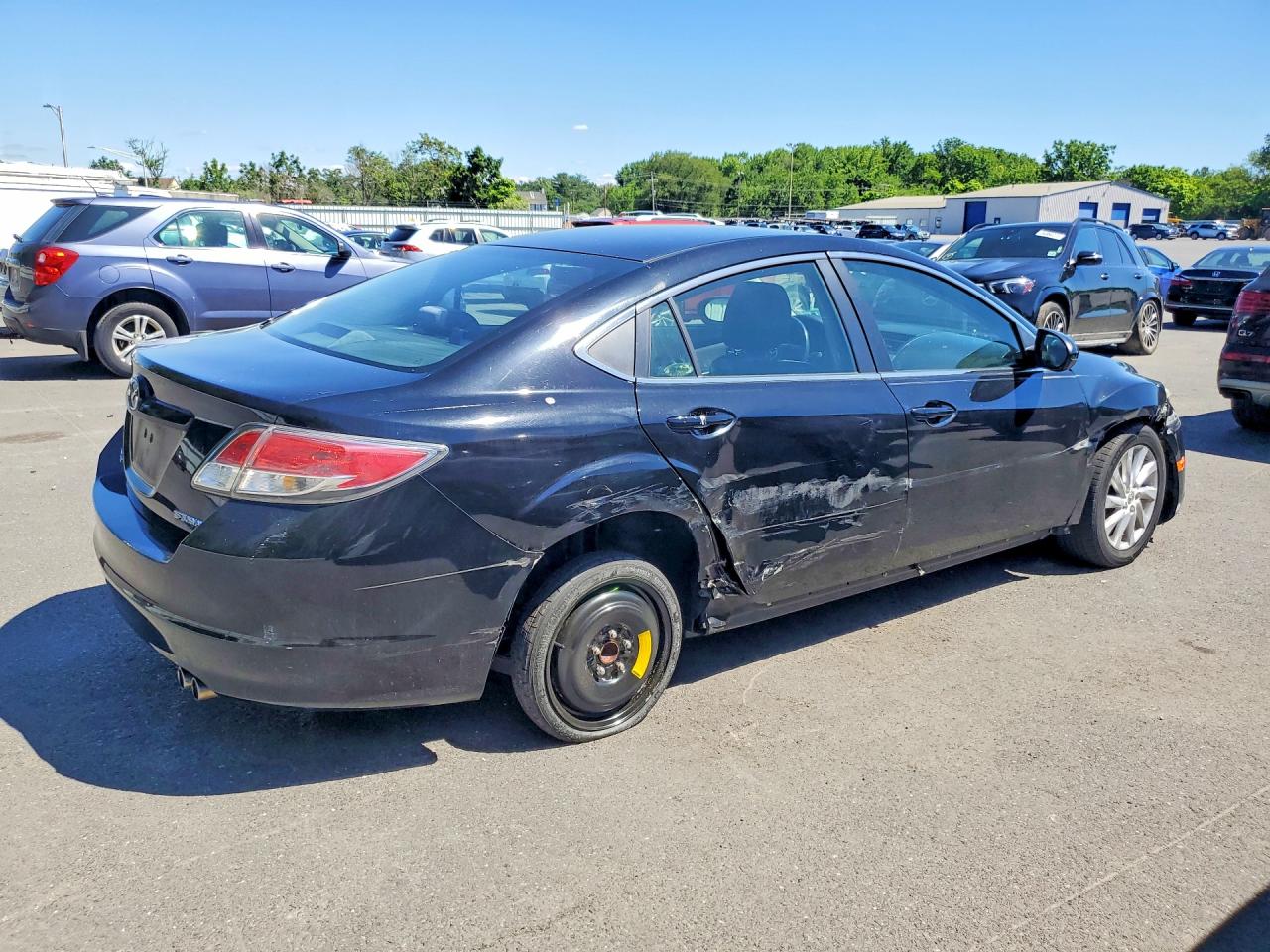 2012 Mazda 6 I Черный vin: 1YVHZ8DH3C5M39976