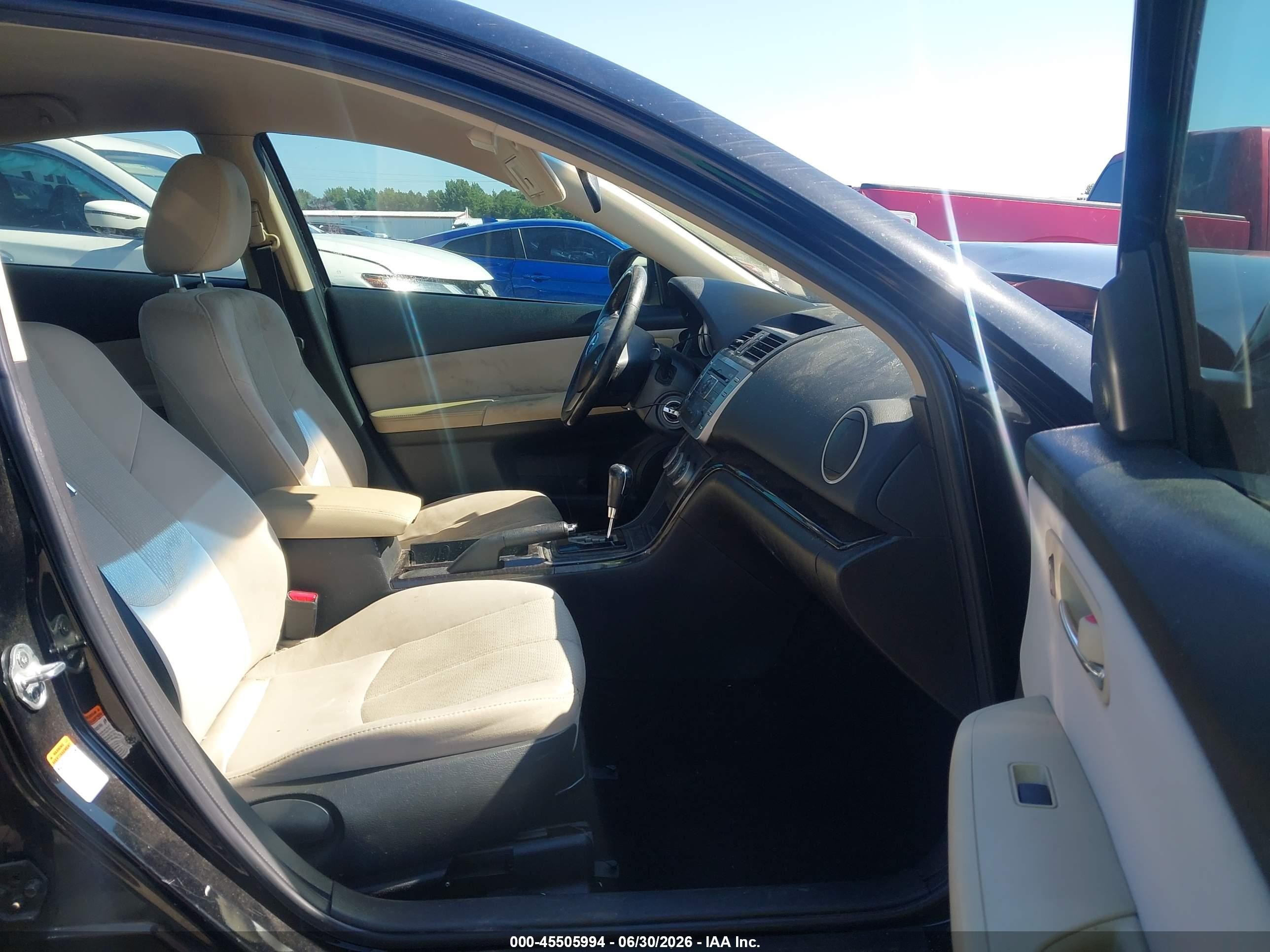 2012 Mazda Mazda6 I Touring Black vin: 1YVHZ8DH4C5M10762