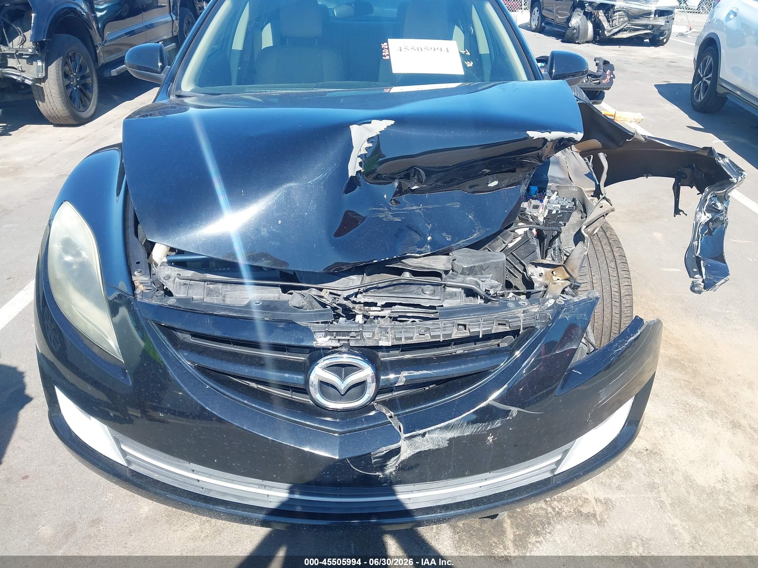 2012 Mazda Mazda6 I Touring Black vin: 1YVHZ8DH4C5M10762