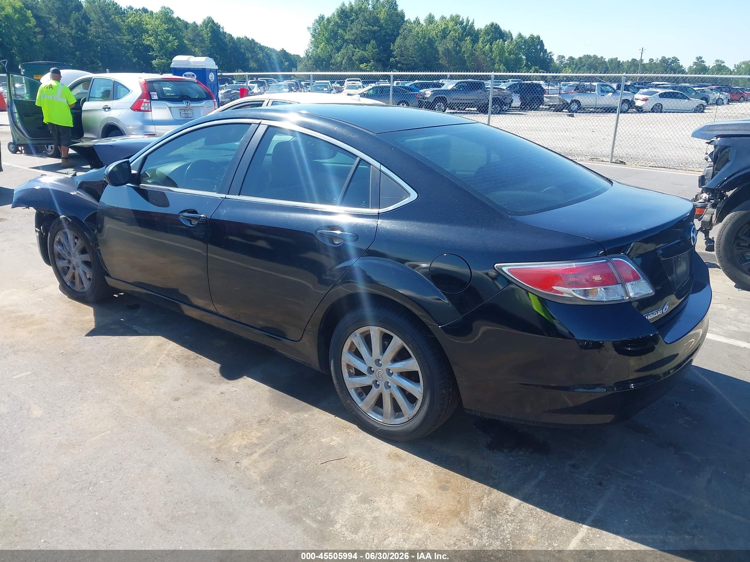 2012 Mazda Mazda6 I Touring Black vin: 1YVHZ8DH4C5M10762