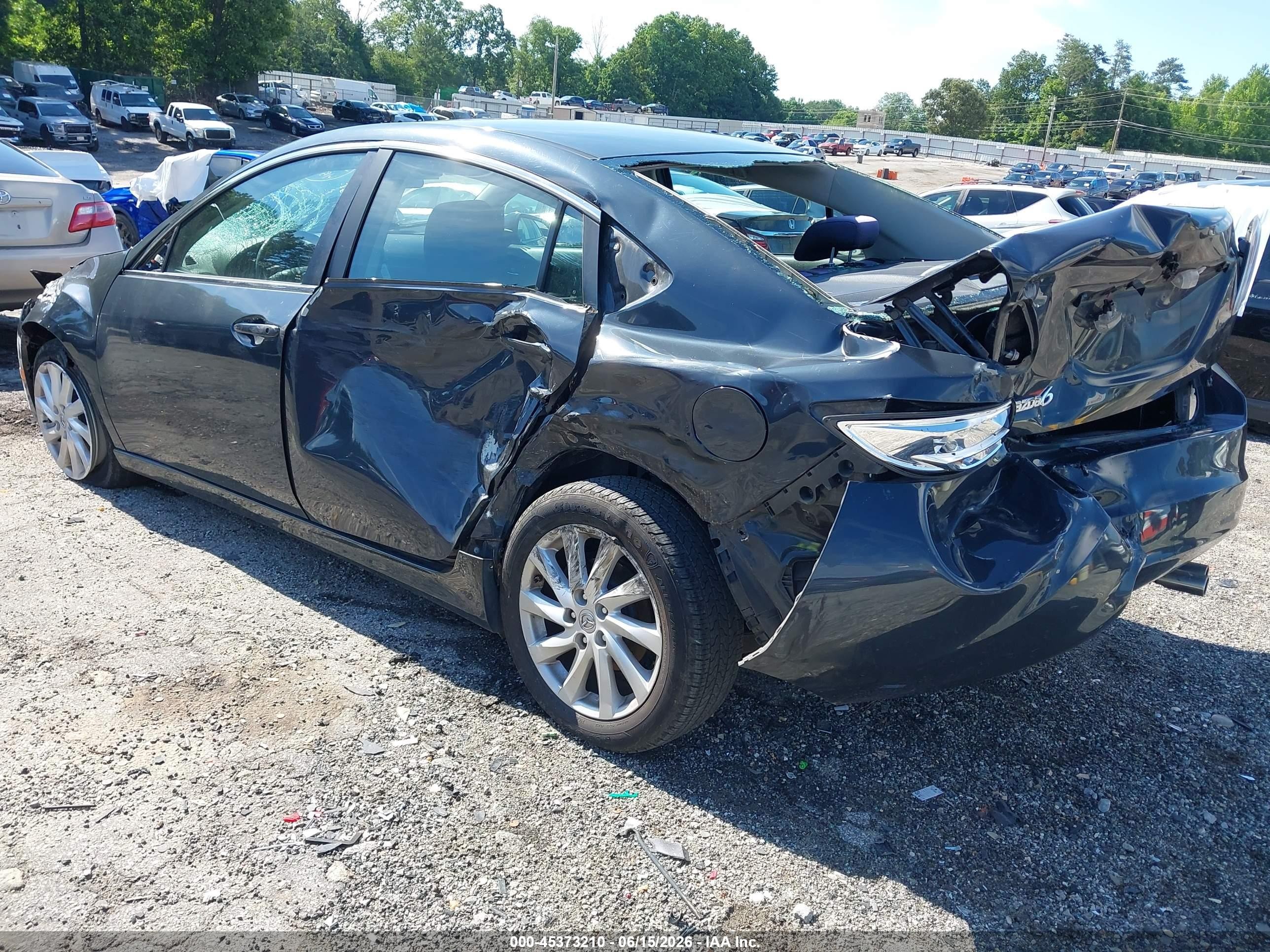 2012 Mazda Mazda6 I Touring Gray vin: 1YVHZ8DH6C5M16062