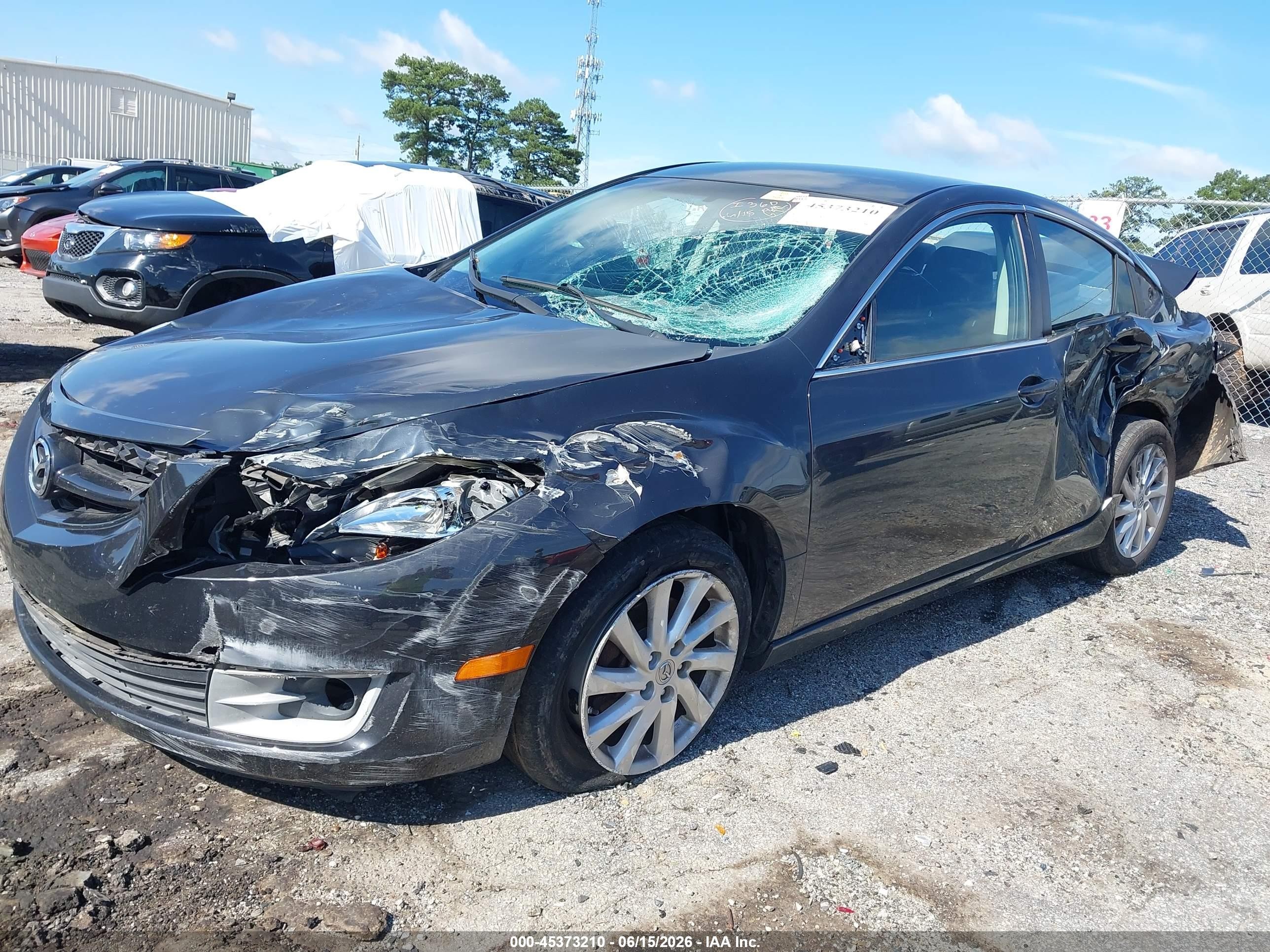 2012 Mazda Mazda6 I Touring Gray vin: 1YVHZ8DH6C5M16062