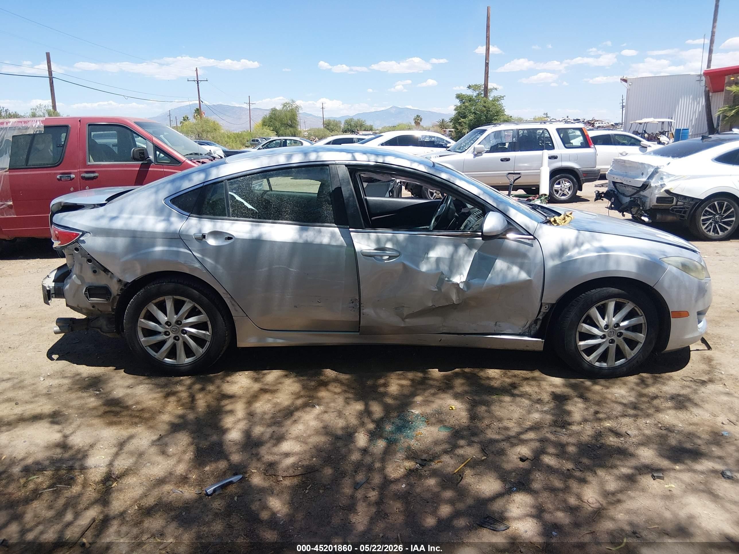 2012 Mazda Mazda6 I Touring Silver vin: 1YVHZ8DH6C5M17406