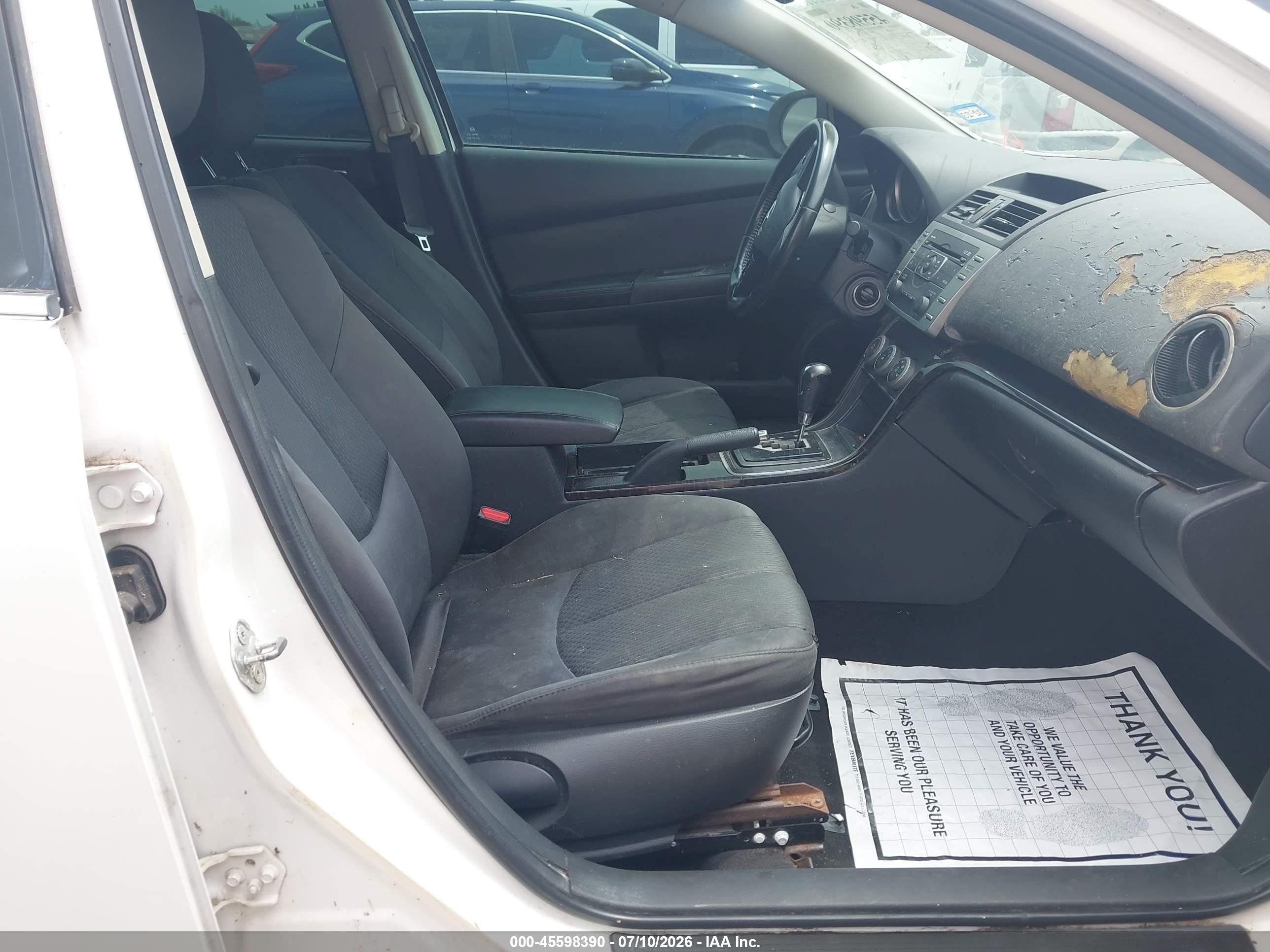 2012 Mazda Mazda6 I Touring White vin: 1YVHZ8DH6C5M19401
