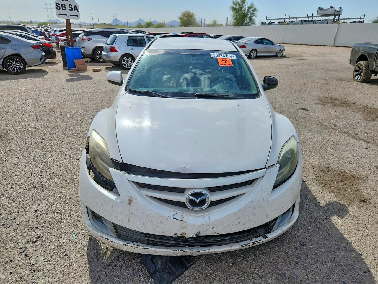 2012 Mazda 6 I White vin: 1YVHZ8DH7C5M31508