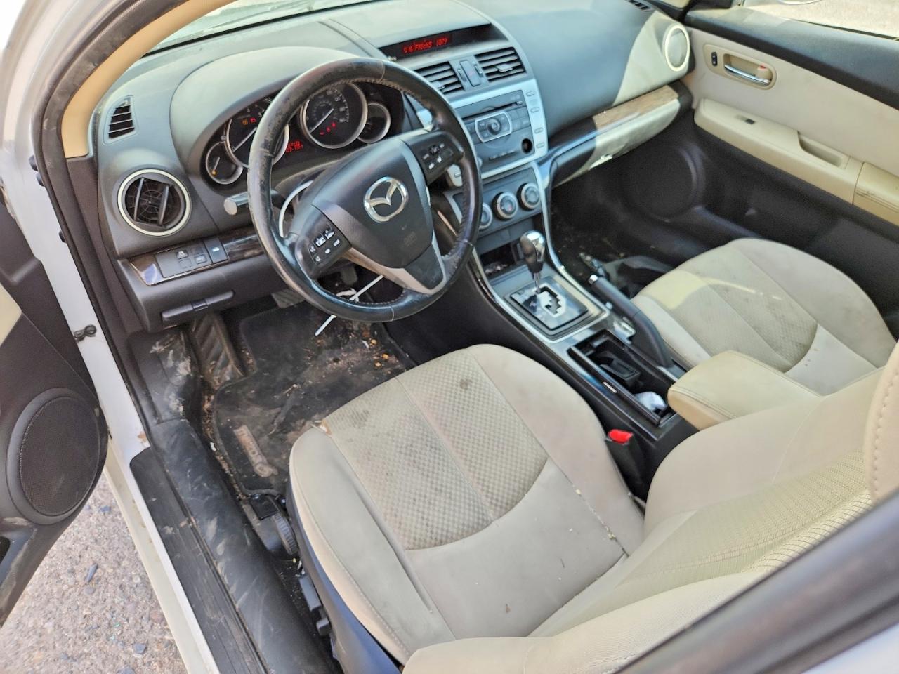 2012 Mazda 6 I White vin: 1YVHZ8DH7C5M31508