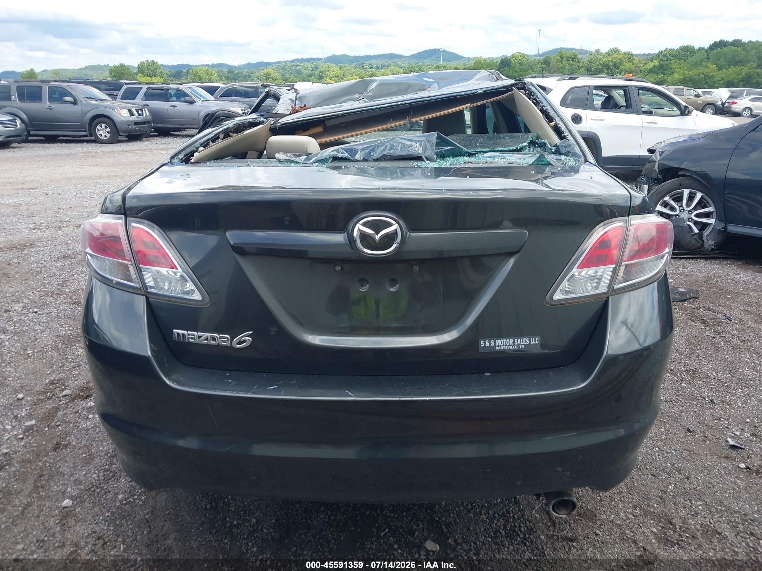 2012 Mazda Mazda6 I Touring Black vin: 1YVHZ8DH9C5M13396