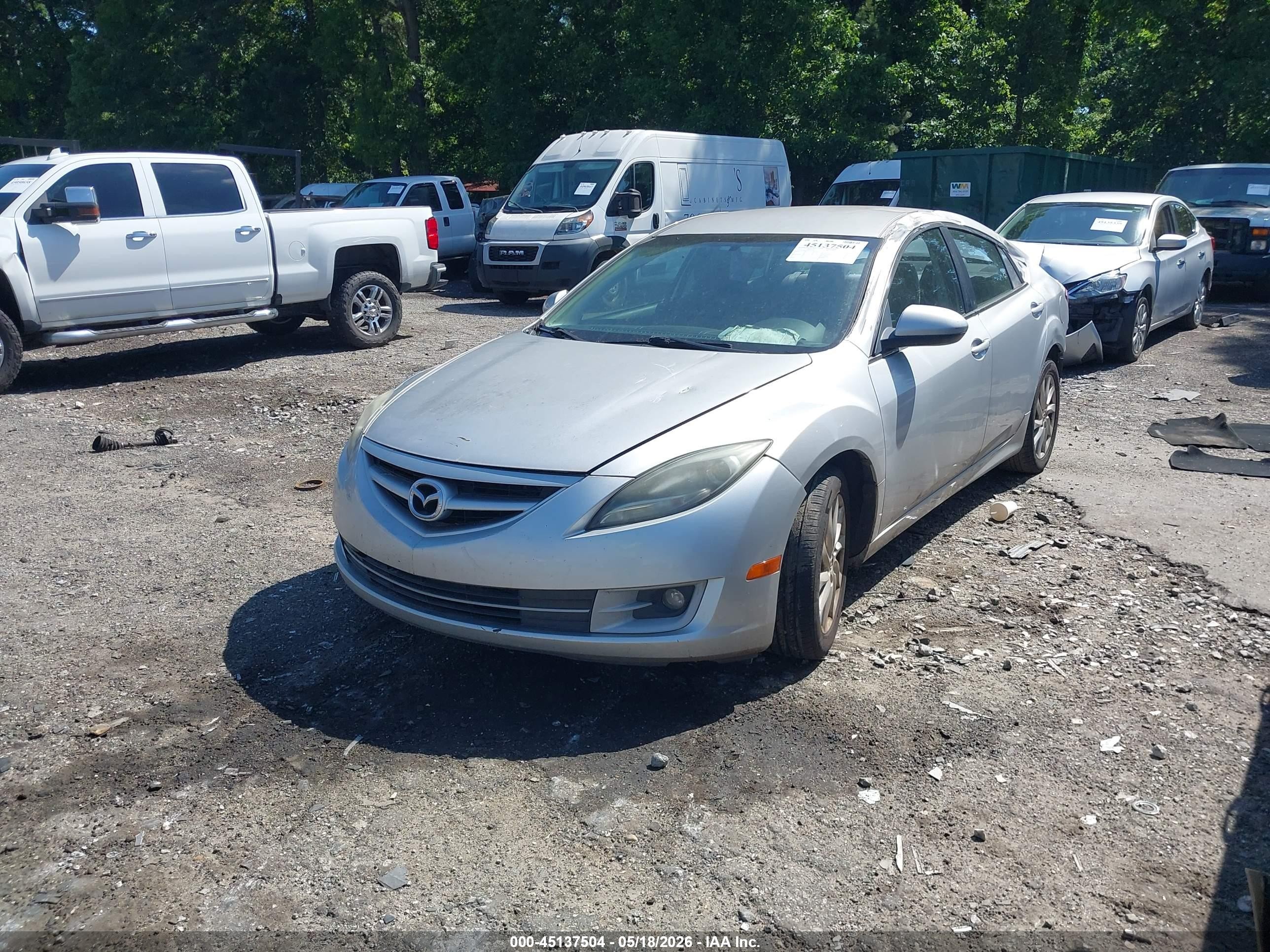 2012 Mazda Mazda6   Silver vin: 1YVHZ8DH9C5M15990