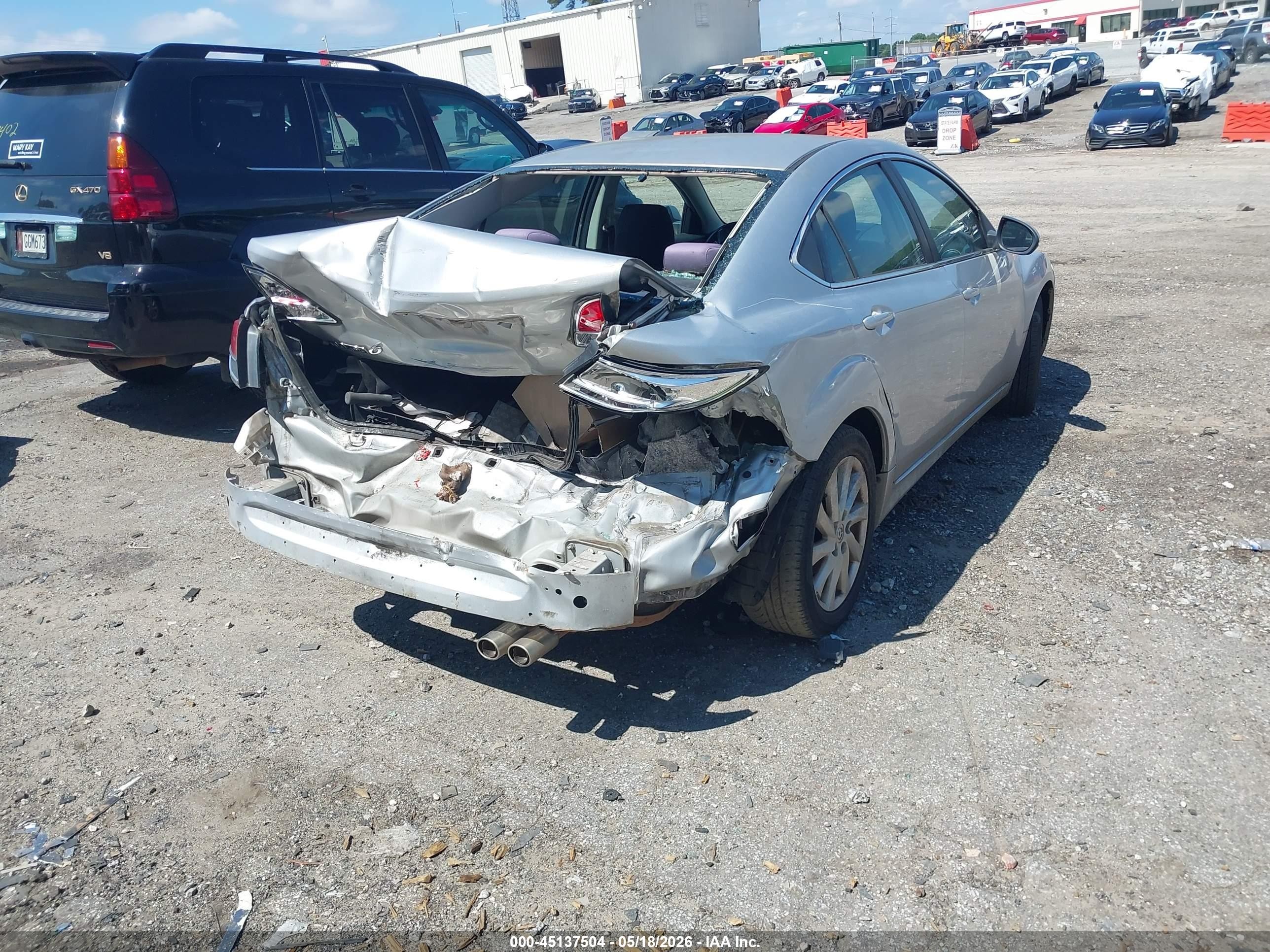 2012 Mazda Mazda6   Silver vin: 1YVHZ8DH9C5M15990