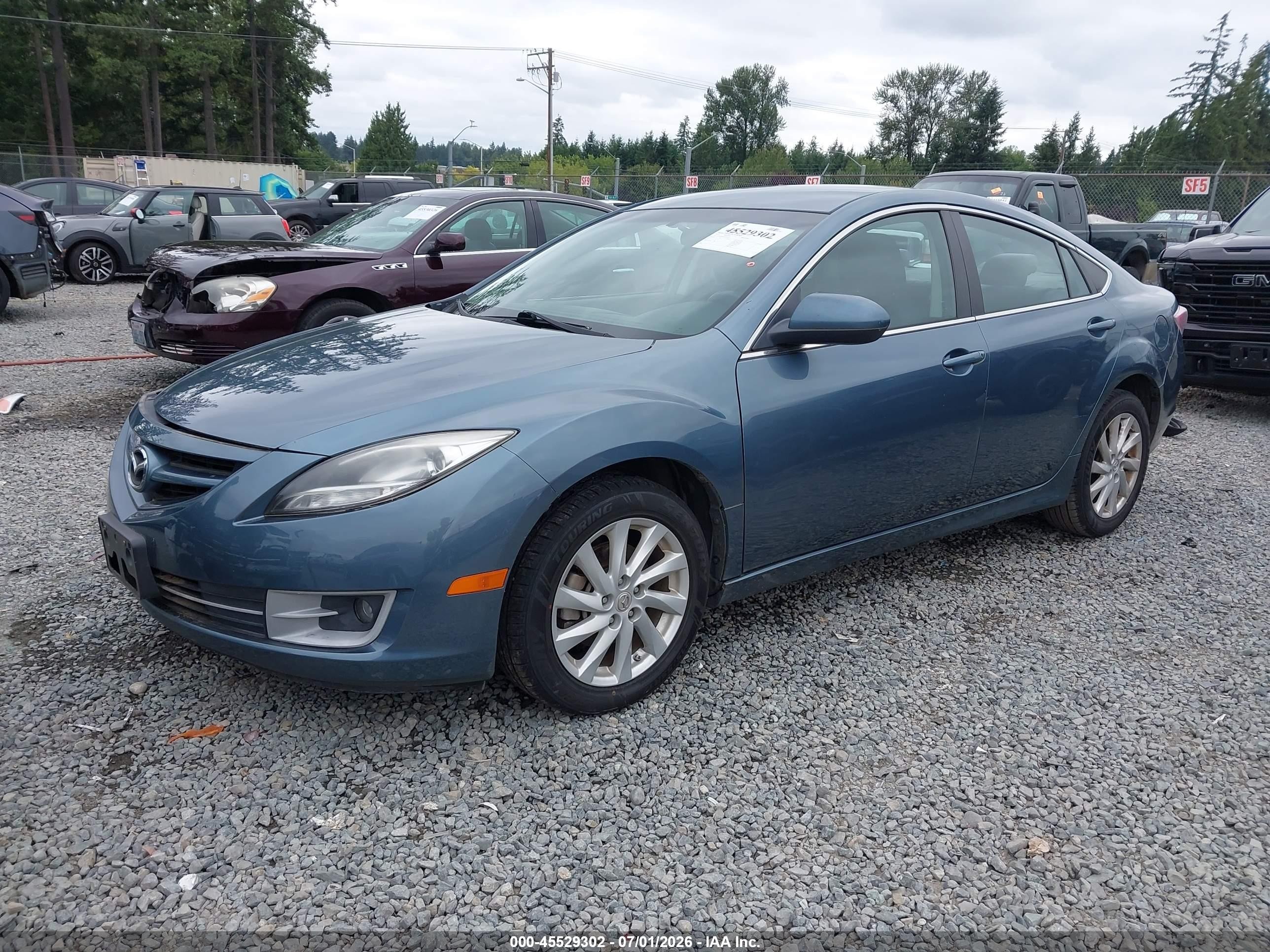 2012 Mazda Mazda6 I Touring Blue vin: 1YVHZ8DH9C5M36872
