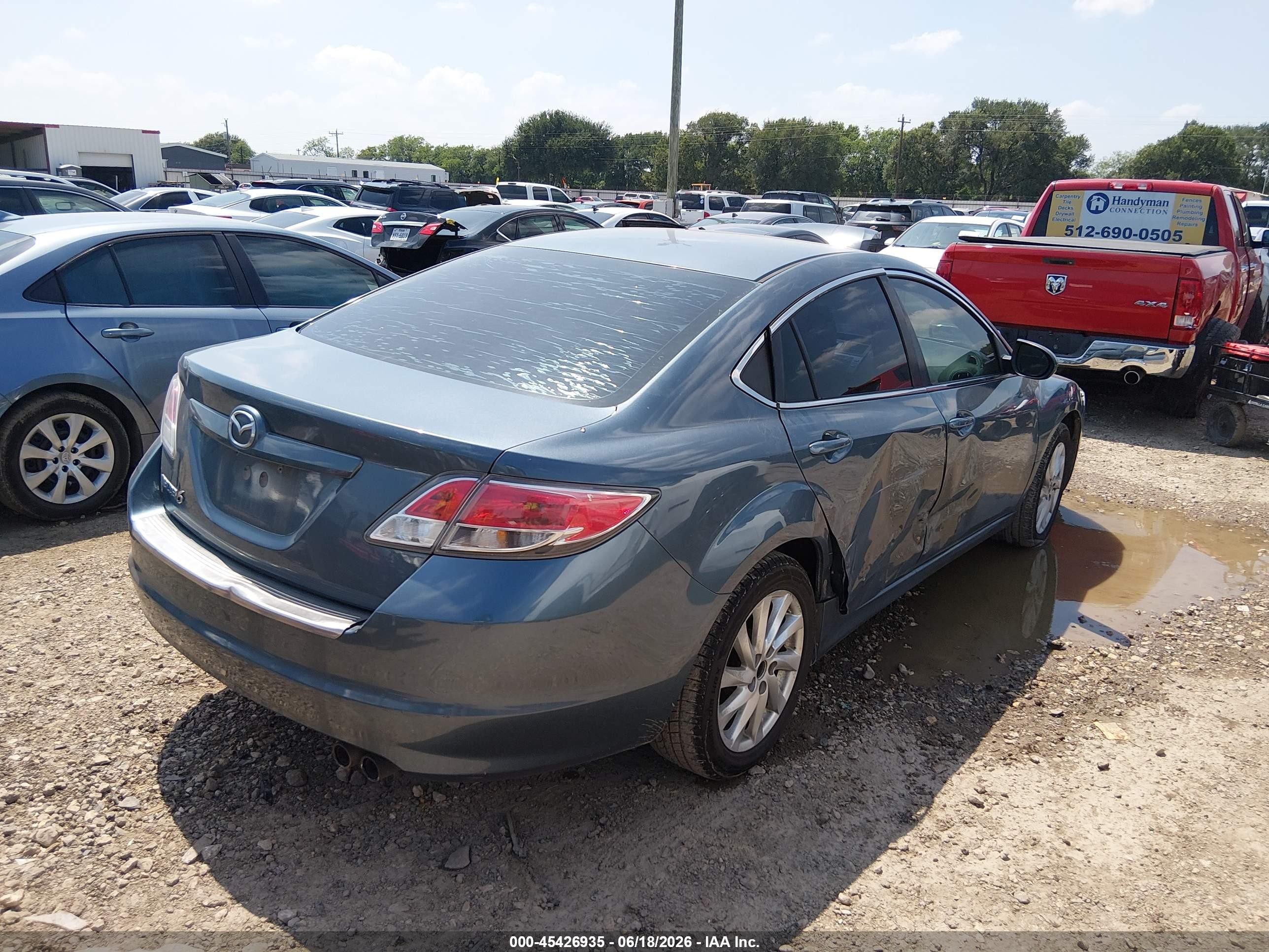 2013 Mazda Mazda6 I Touring Blue vin: 1YVHZ8DH9D5M07065