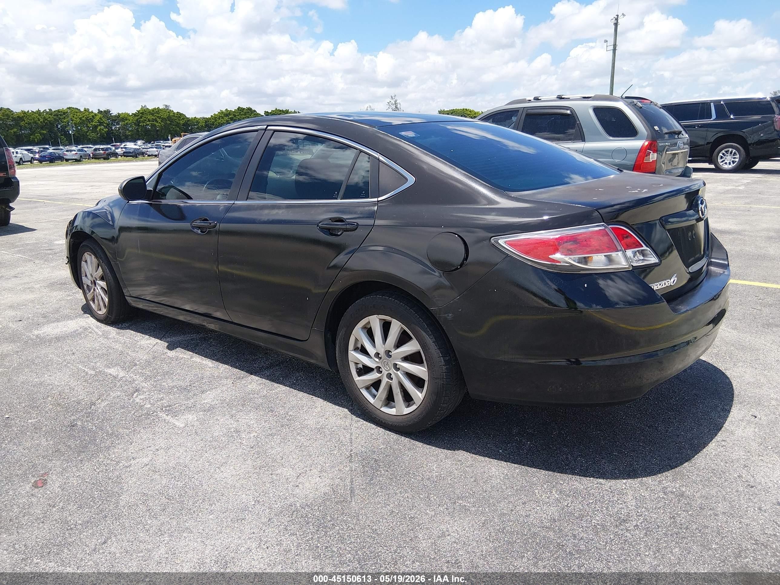 2012 Mazda Mazda6 I Touring Black vin: 1YVHZ8DHXC5M16288
