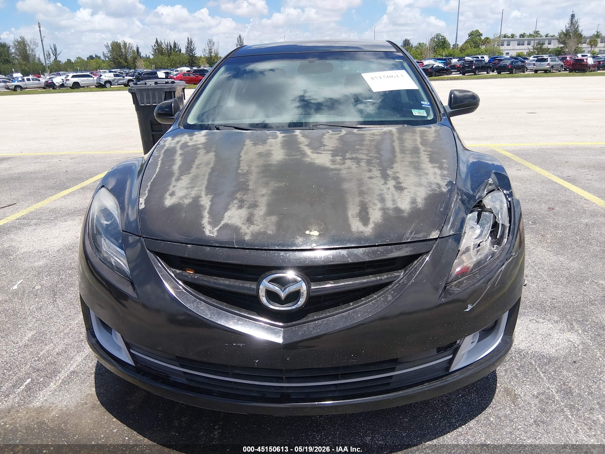 2012 Mazda Mazda6 I Touring Black vin: 1YVHZ8DHXC5M16288
