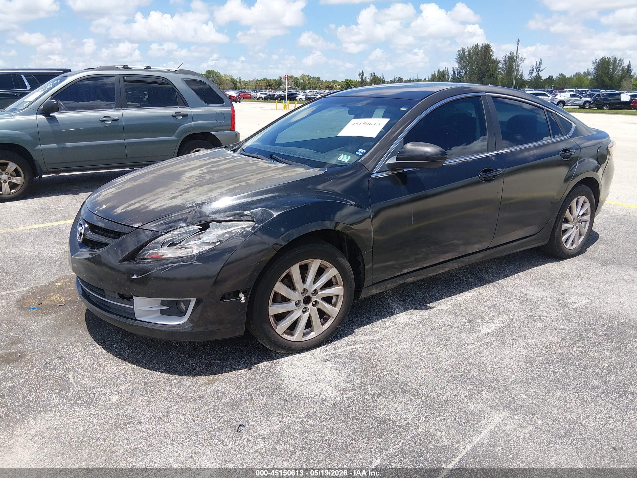 2012 Mazda Mazda6 I Touring Black vin: 1YVHZ8DHXC5M16288